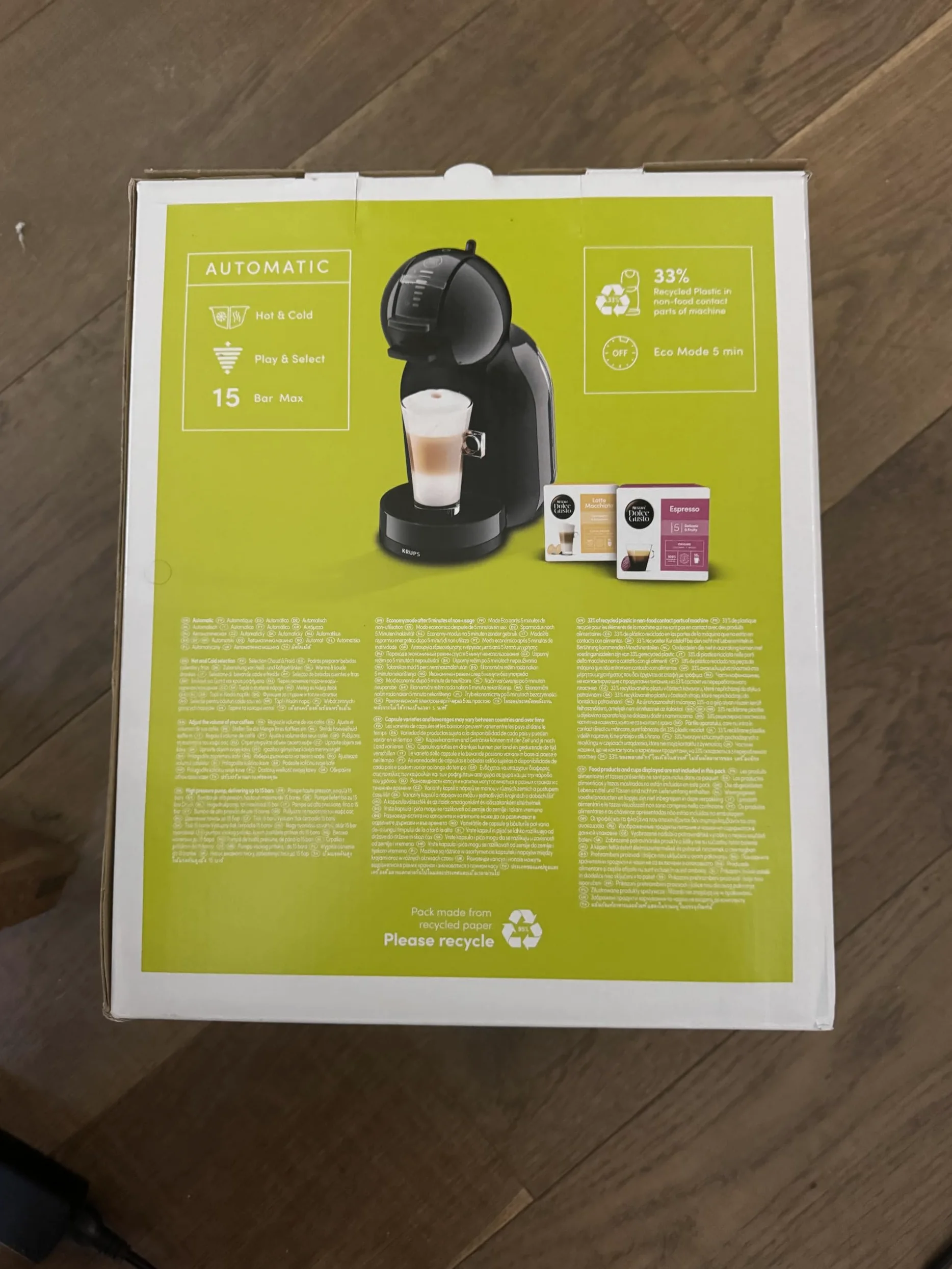 KRUPS Nescafé Dolce Gusto YY3888FD Mini Me Machine a café expresso, Pression 15 bars, Curseur de dosage, Cafetiere dosettes, Gris
