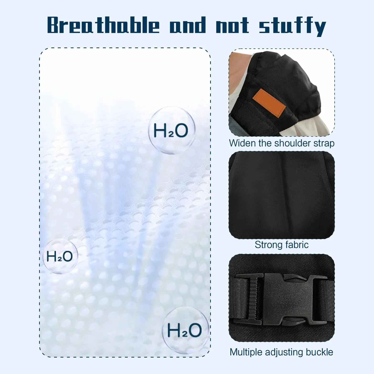 Mochila Portabebes Ergonómico Ajustable Transpirable Baby Carrier 6-36 Meses Lateral Sling Negro