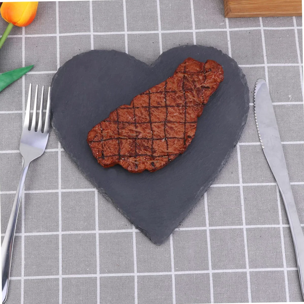 SECFOU 2piezas Platos De Pizarra Unid Plato Para Postres Bandeja Para Pasta Para Servir Comida