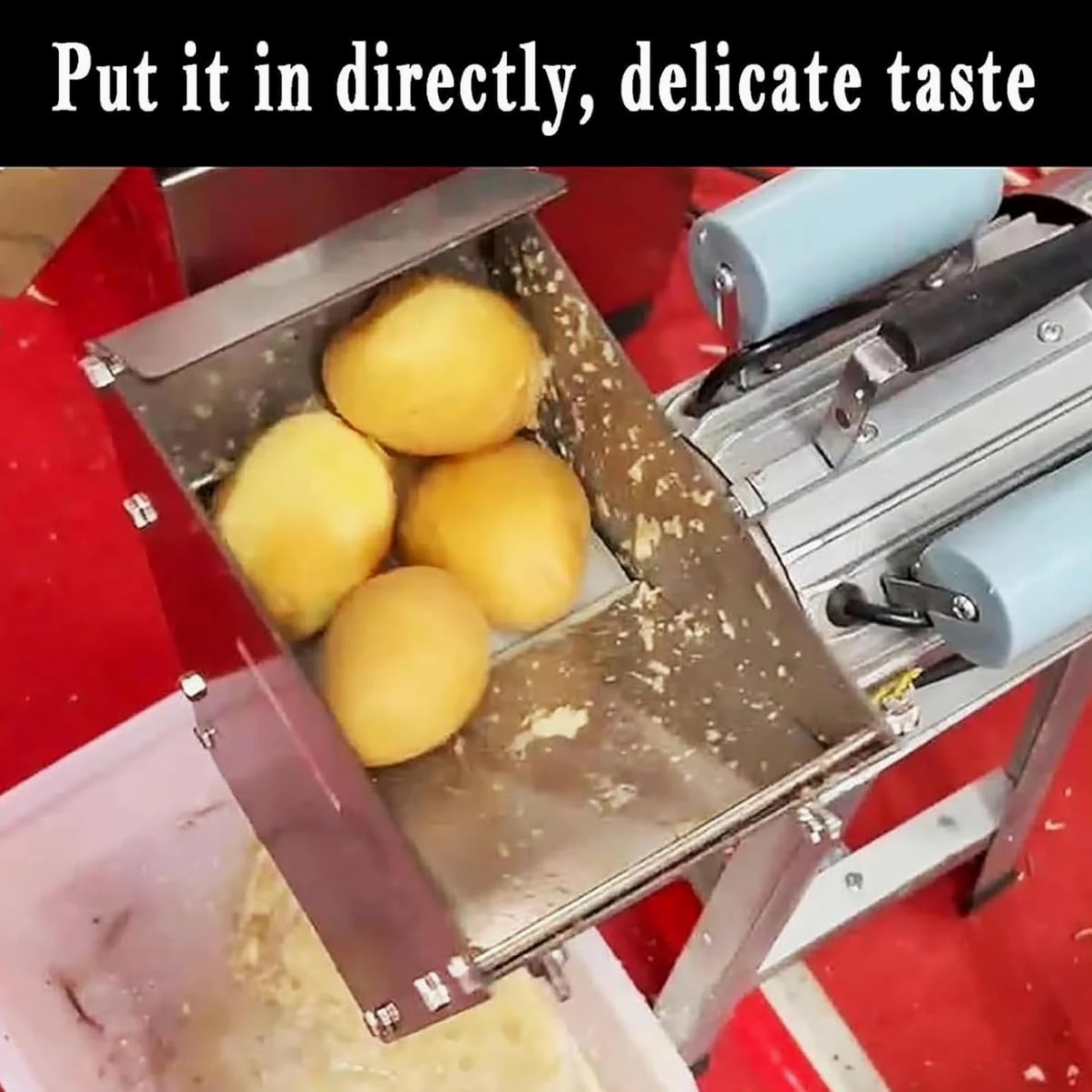 1100w Prensador De Papas De Acero Inox, Prensador De Papas Eléctrico Comercial, Prensa De Alimentos, Frutas Picadora De Verduras, Con Eje De Molienda De Precisión Y Engranaje, Rendimiento 100-200Kg/H