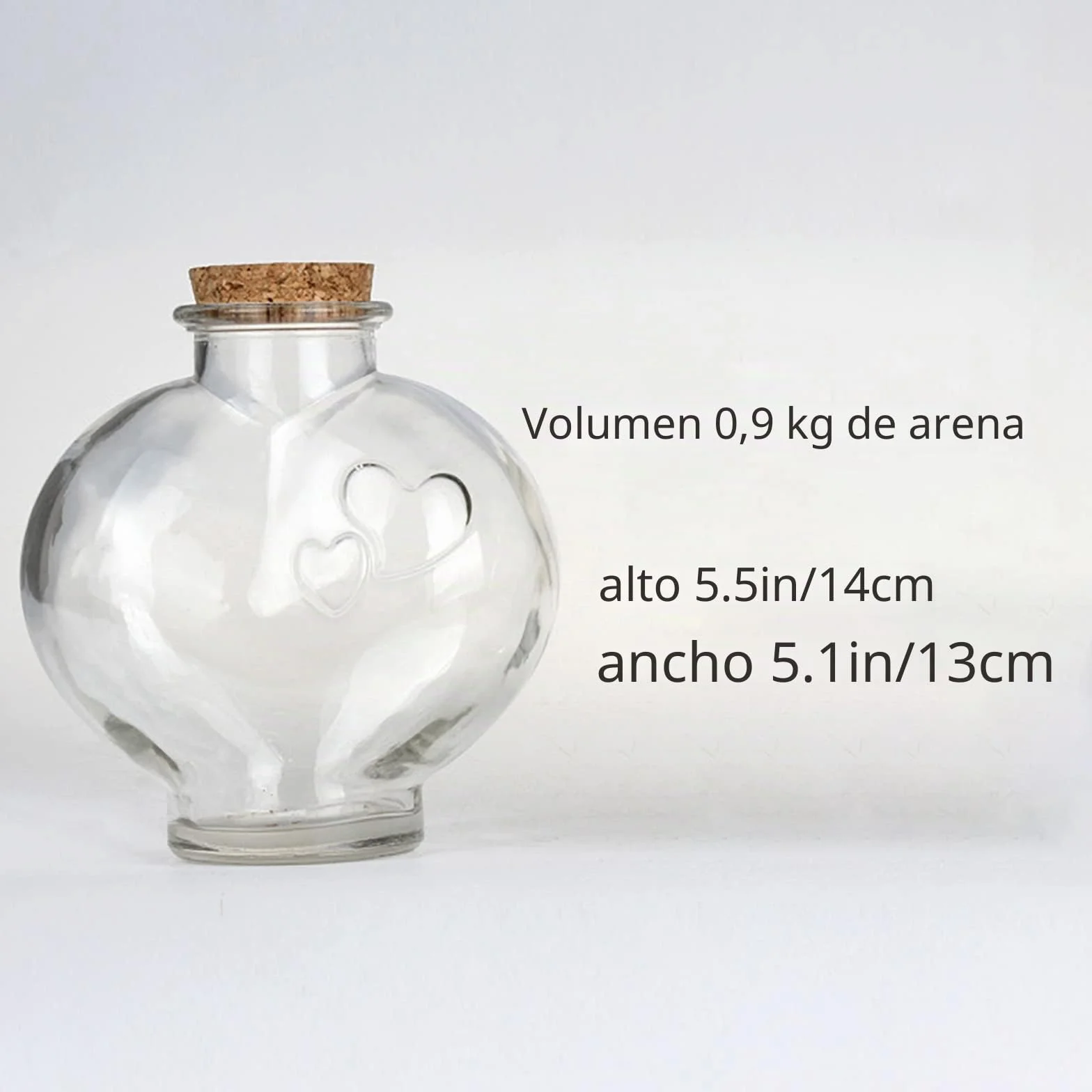CHENGXINWENHUA Unity Sand Ceremony Set de tarros decorativos hechos a mano (2 libras)