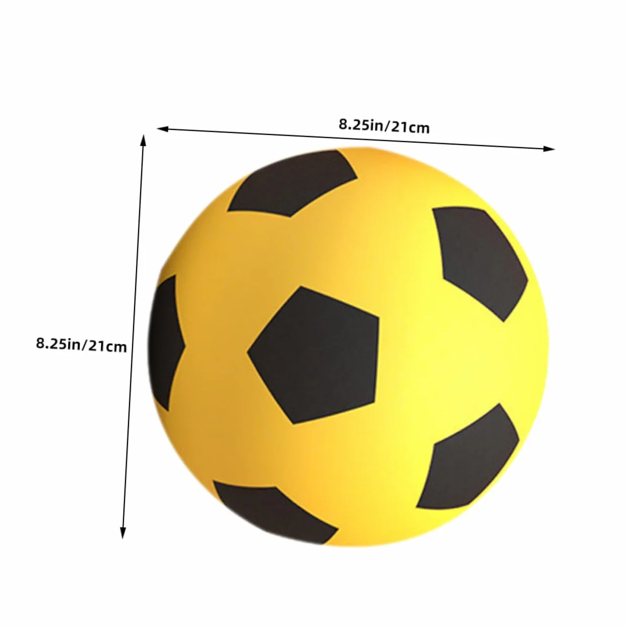 INOOMP Mini Pelota de PU Foaming Amarilla para Fútbol en Niños Interior Silencioso