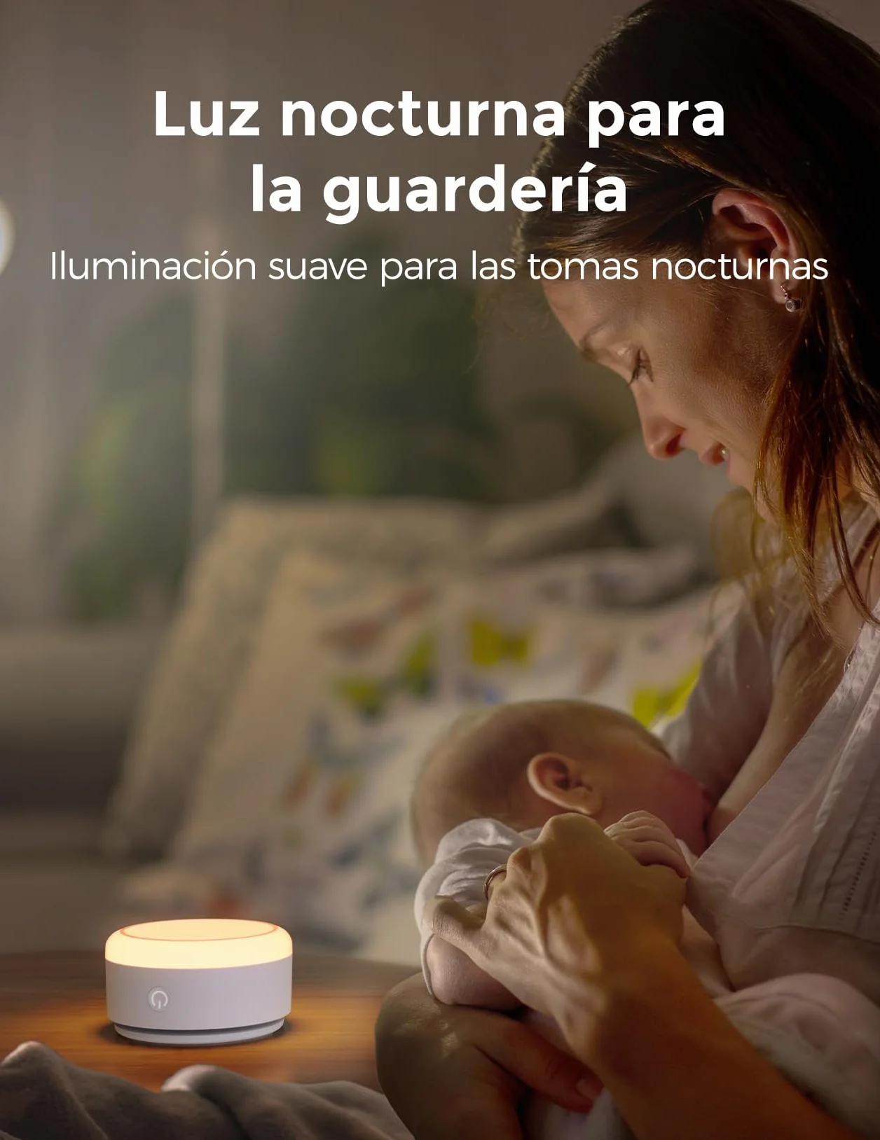 Momcozy Maquina Ruido Blanco Bebe con 20 Sonidos Relajantes Luz Nocturna Tactil Temporizador Sueno Memoria Portatil