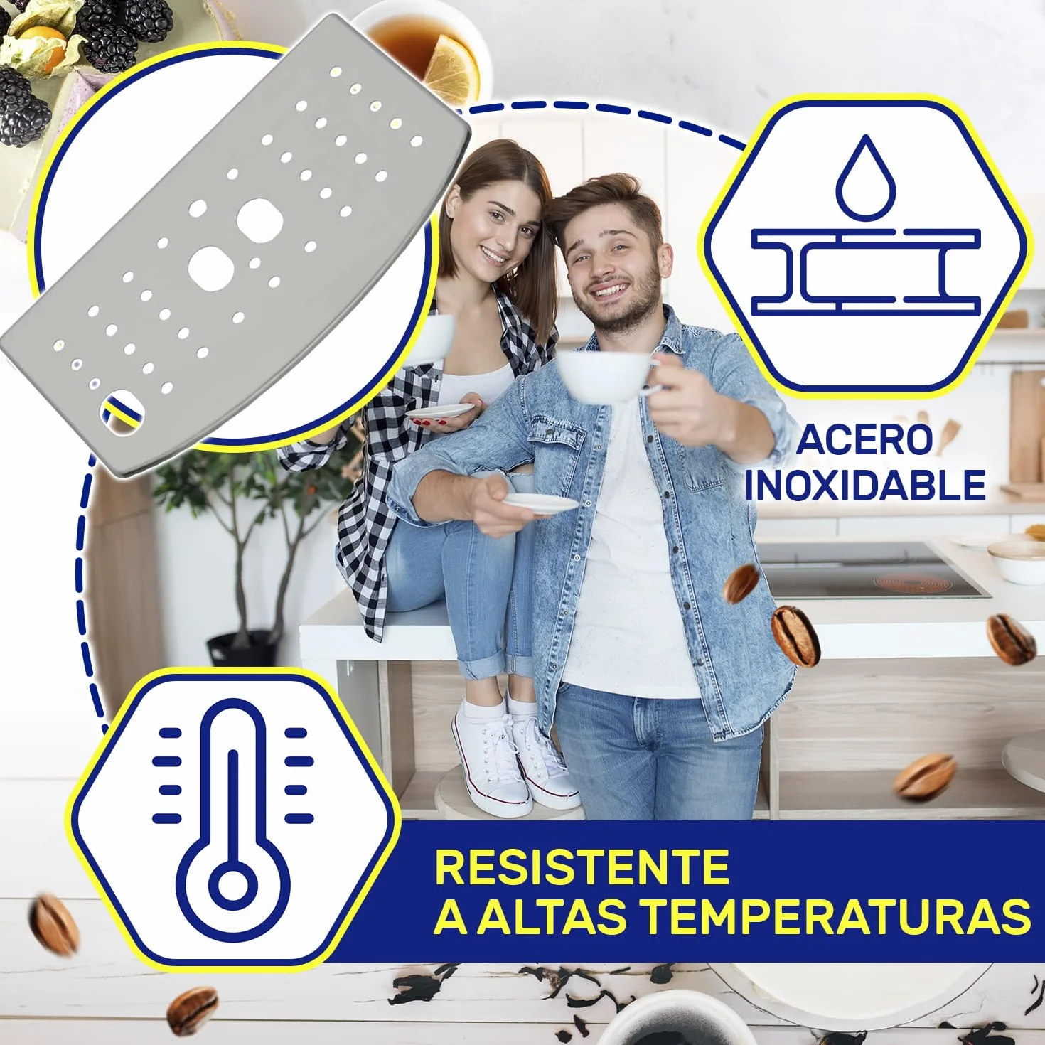 MONTERAL Rejilla de Bandeja de Goteo de Cafetera Superautomática con Código Original 6013216191 6013211171 para DeLonghi Magnifica S ECAM20 ECAM21 ECAM22 - Garantía de 10 Años