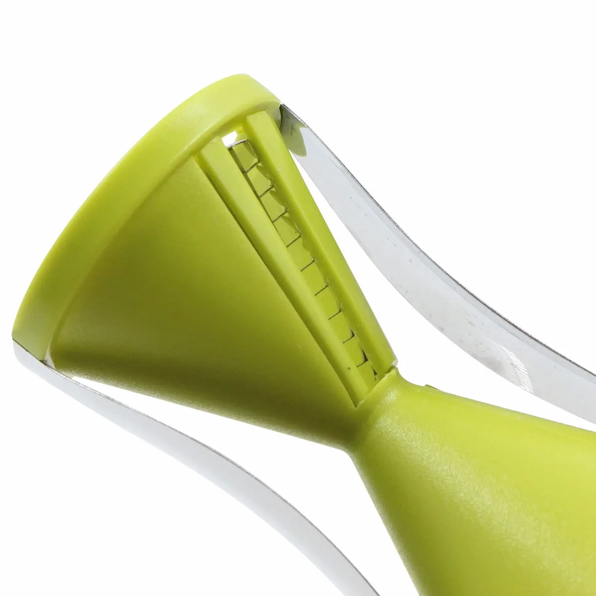 Cortador de Verdura Espiralizador Rallador - Espiral Manual Pasta Calabacín, Pelador Acero Inoxidable para Fideos Vegetales, Zanahoria, Pepino, Patata, Calabaza, Espárragos, Verde,1 Pieza