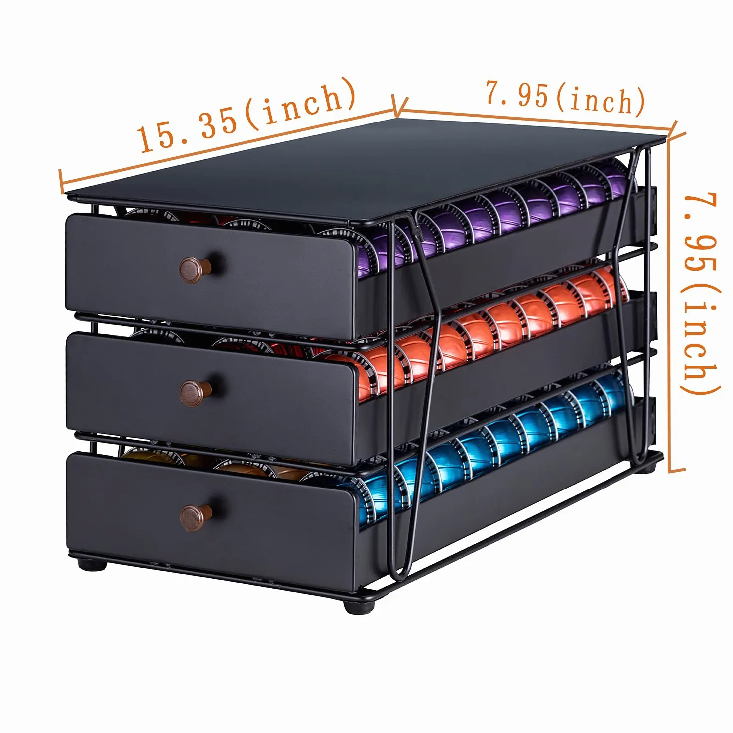 Soporte para cápsulas Nespresso Vertuo Pod Holder para cápsulas Vertuoline (90 cápsulas-3 niveles)