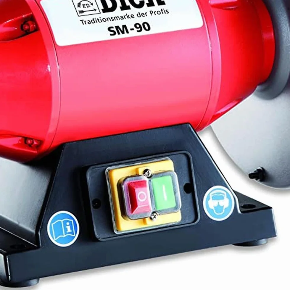 F. DICK SM-90 98080000 - Lijadora de láminas para cuchillos, afilador de fieltro para pelar y pulir, color rojo/negro/plata