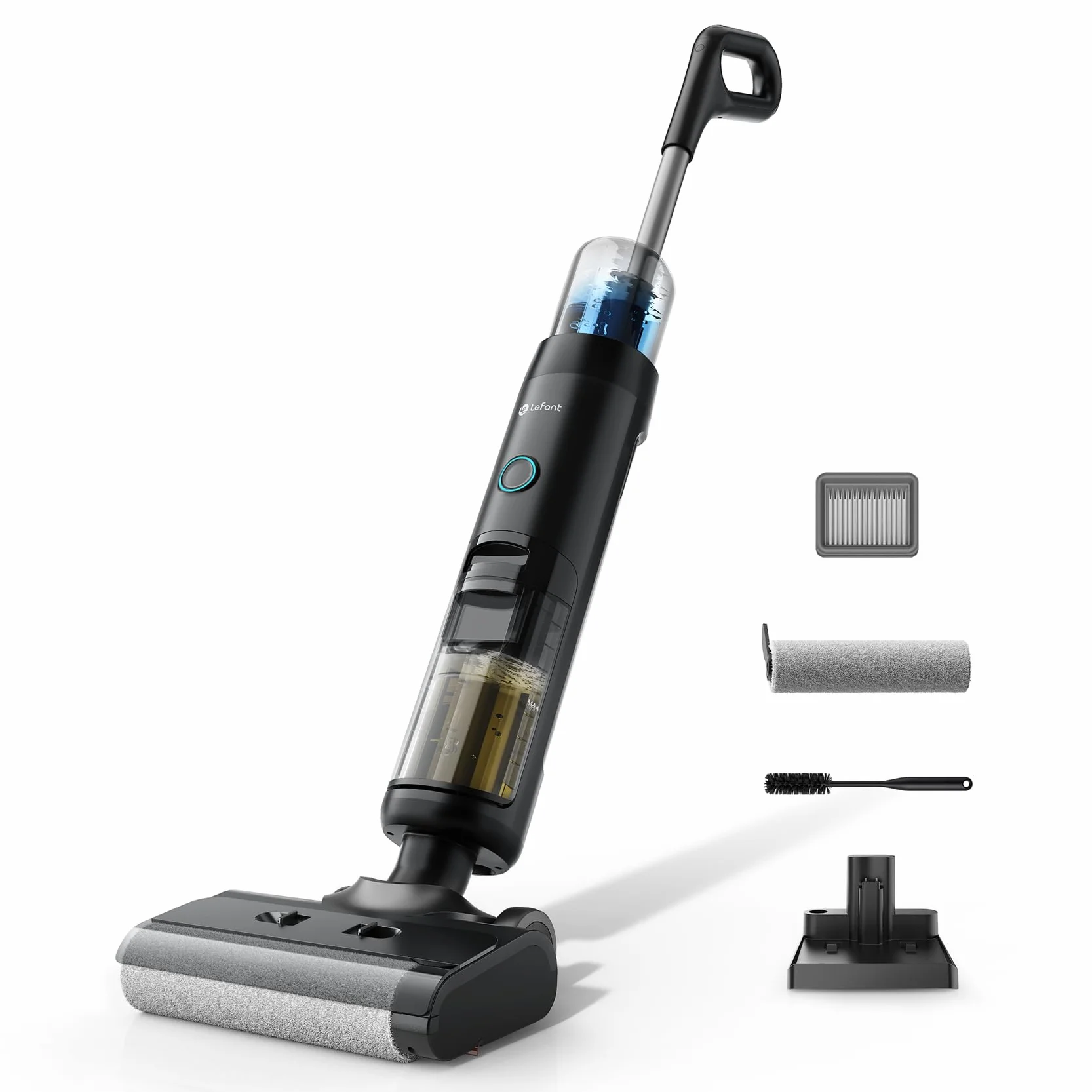 Lefant LS200 Aspiradora Fregadora Sin Cable, 13 000 Pa, 3 en 1 Barre Aspira Friega, 30 Min de Autonomía, 216㎡, Borde de 5 mm, Autolavado, Ligero y Fácil de Usar, para Suelos Duros