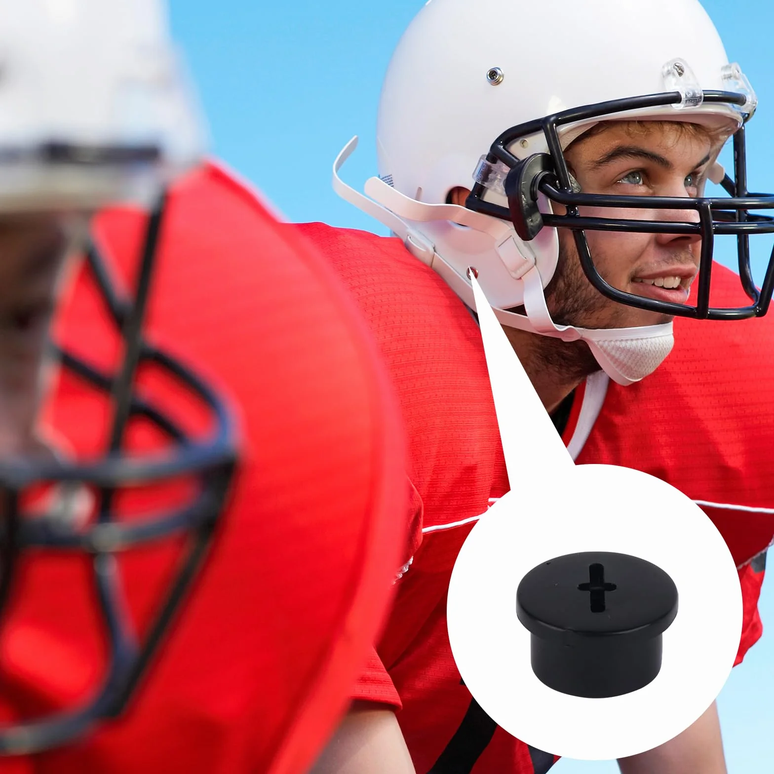 Tornillos Válvula Vejiga Plástico para Riddell Speedflex Speed Icon, Casco Fútbol Negro