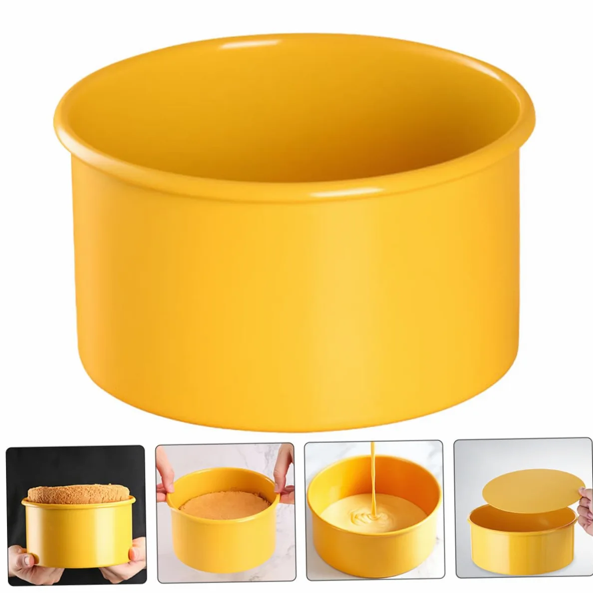 Hemobllo Molde para Pastel Desmontable Antiadherente de Acero Inoxidable para Hornear en Casa
