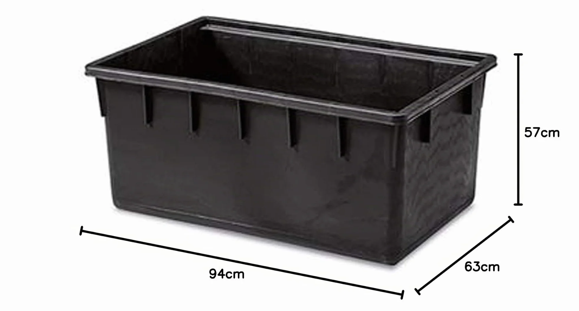 Mastello rettang. l.250 94 x 63 h.57 negro stefanpl [Stefanplast]