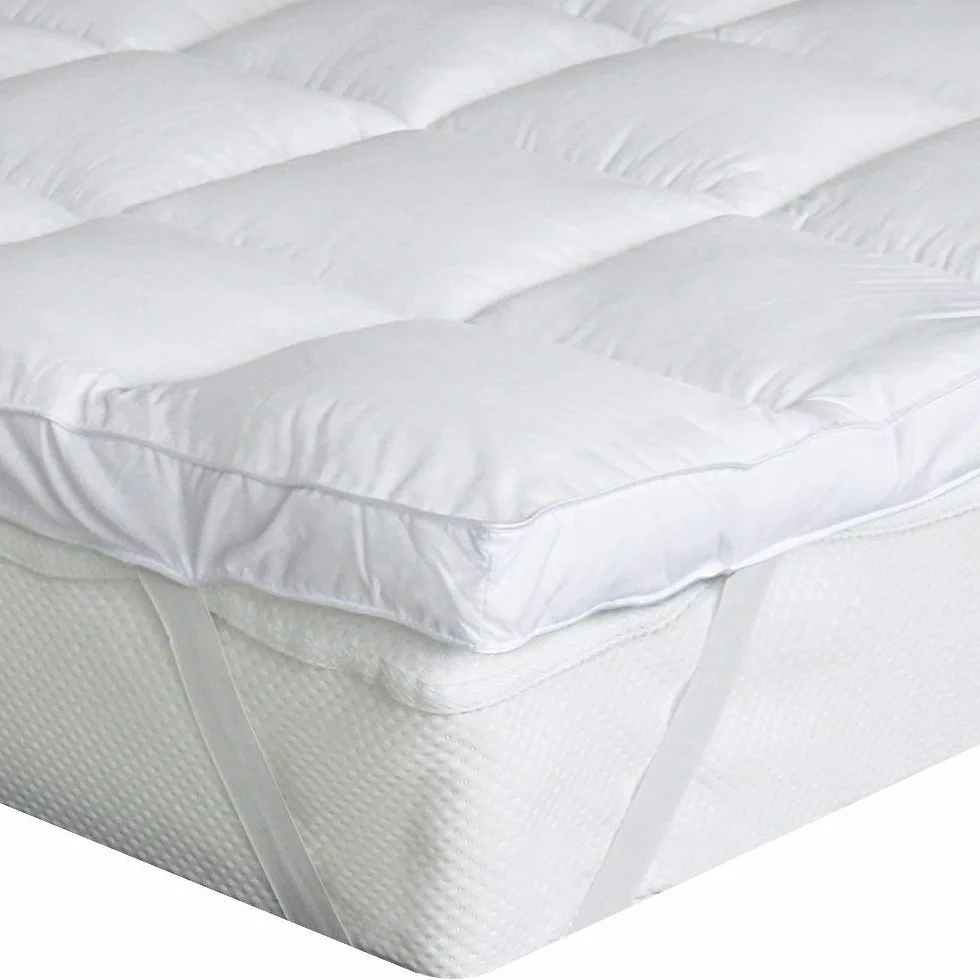 Bedecor Sobrecolchon 90x200cm, Cubre Colchon Acolchado de Microfibra con 600GSM Poliester, Super Suave, Calidad de Hotel, hipoalergénico, Lavable a Maquina