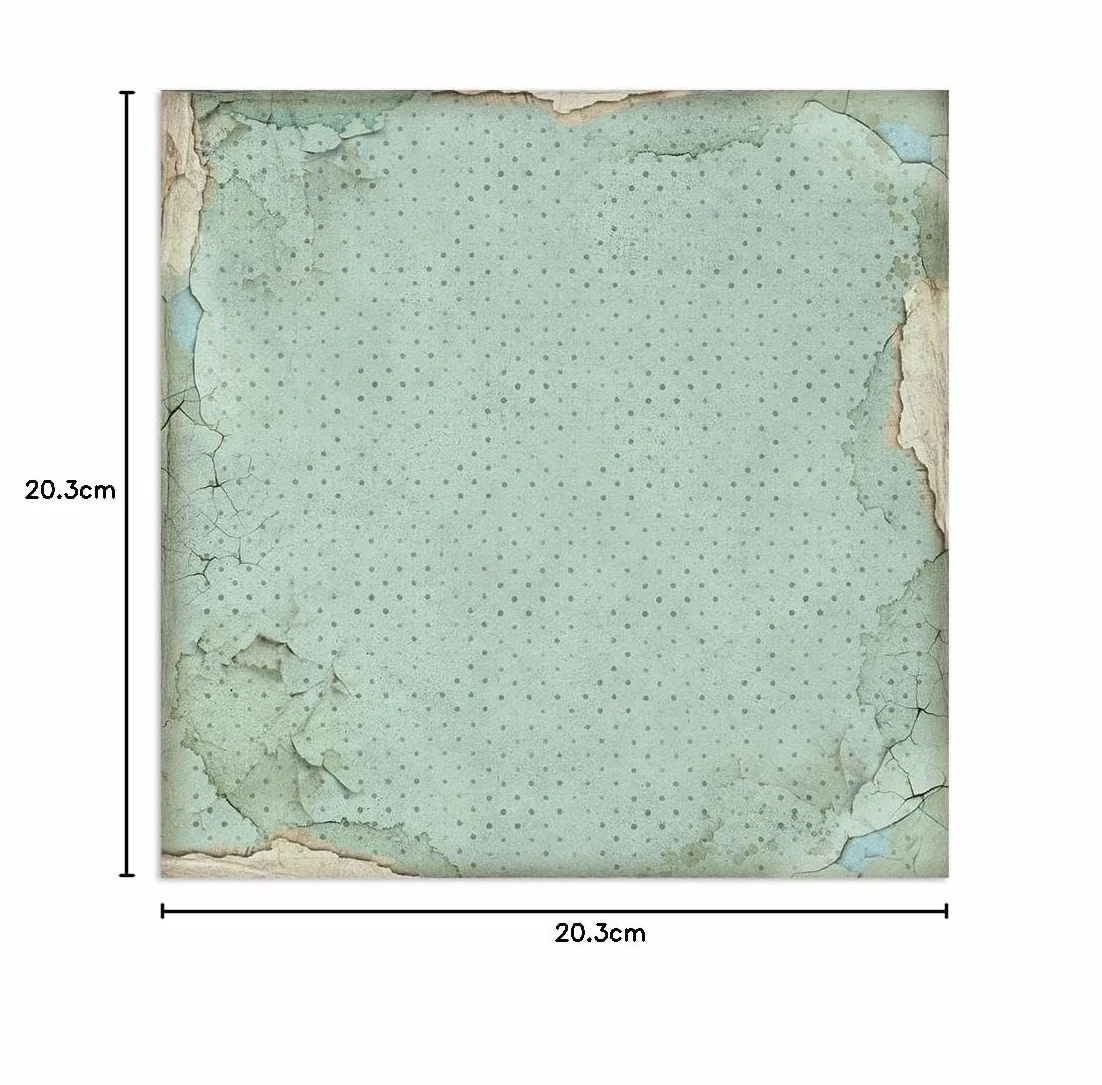 Stamperia International - Mini bloc de recortes para álbumes de recortes, hojas de doble cara, selección de fondos, Alice, Various, 8 x 8 pulgadas
