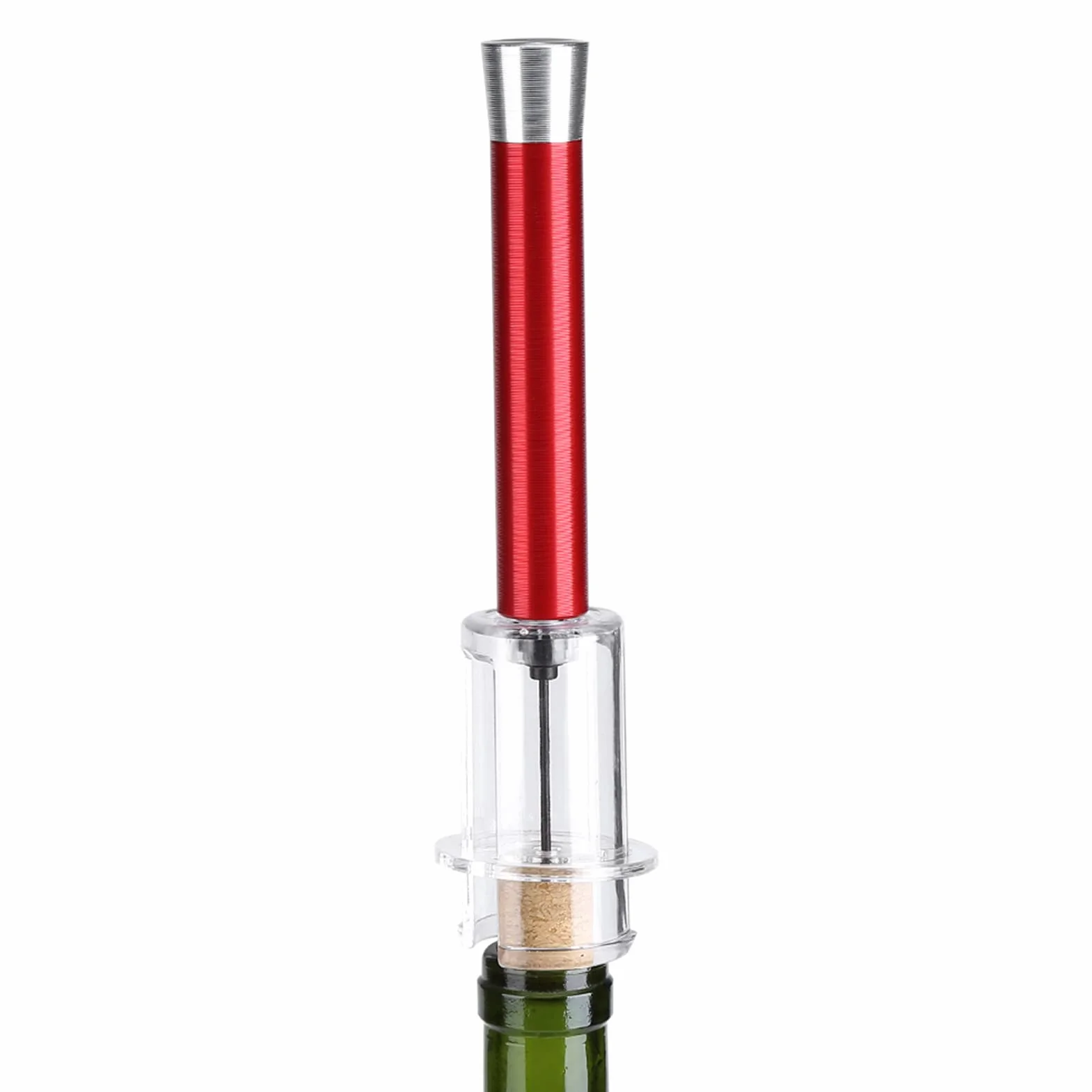 Sacacorchos Neumático, Bomba de Aire Fácil Presión Abridor de Botellas de Vino Tinto Removedor de Corcho Herramientas de Sacacorchos (rojo)
