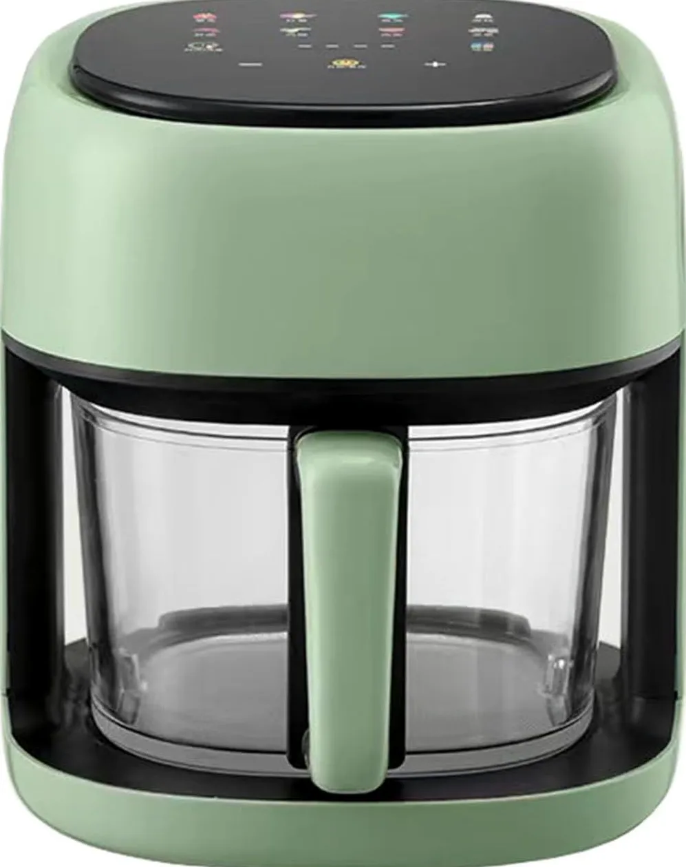 Freidora de aire de 4,5 l, multifunción, 1350 W, control de temperatura y canasta visible