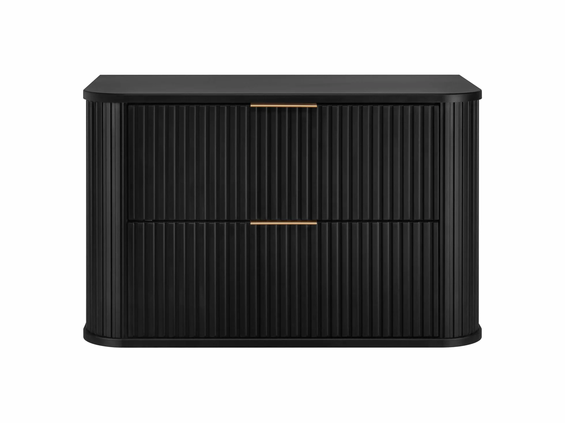 Mueble de baño Negro con Tirador Dorado, 80,4 x 51,7 x 41,5 cm