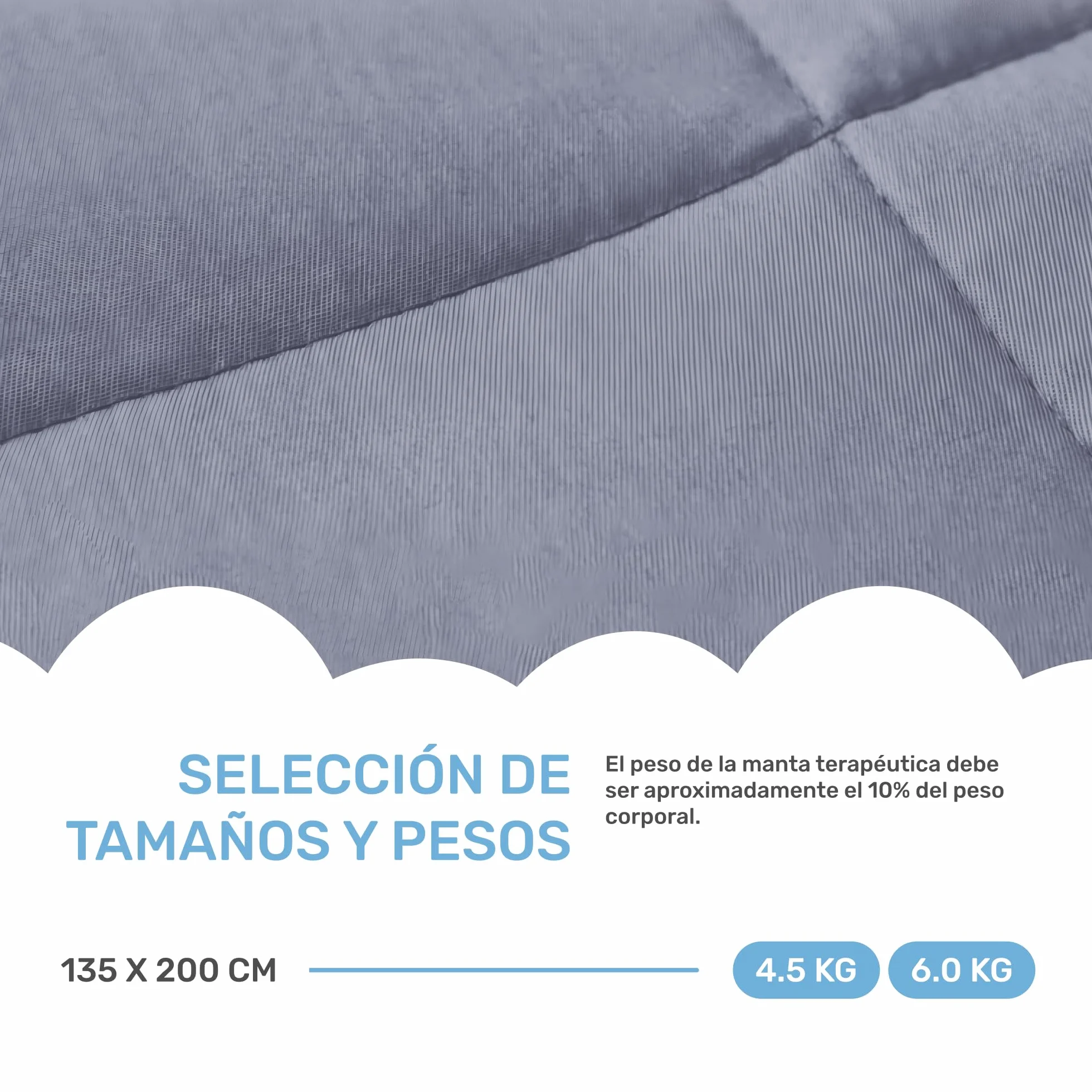 Dailydream Manta terapéutica ponderada algodón, 9,5 kg para Adultos, 155 x 200 cm, Gris