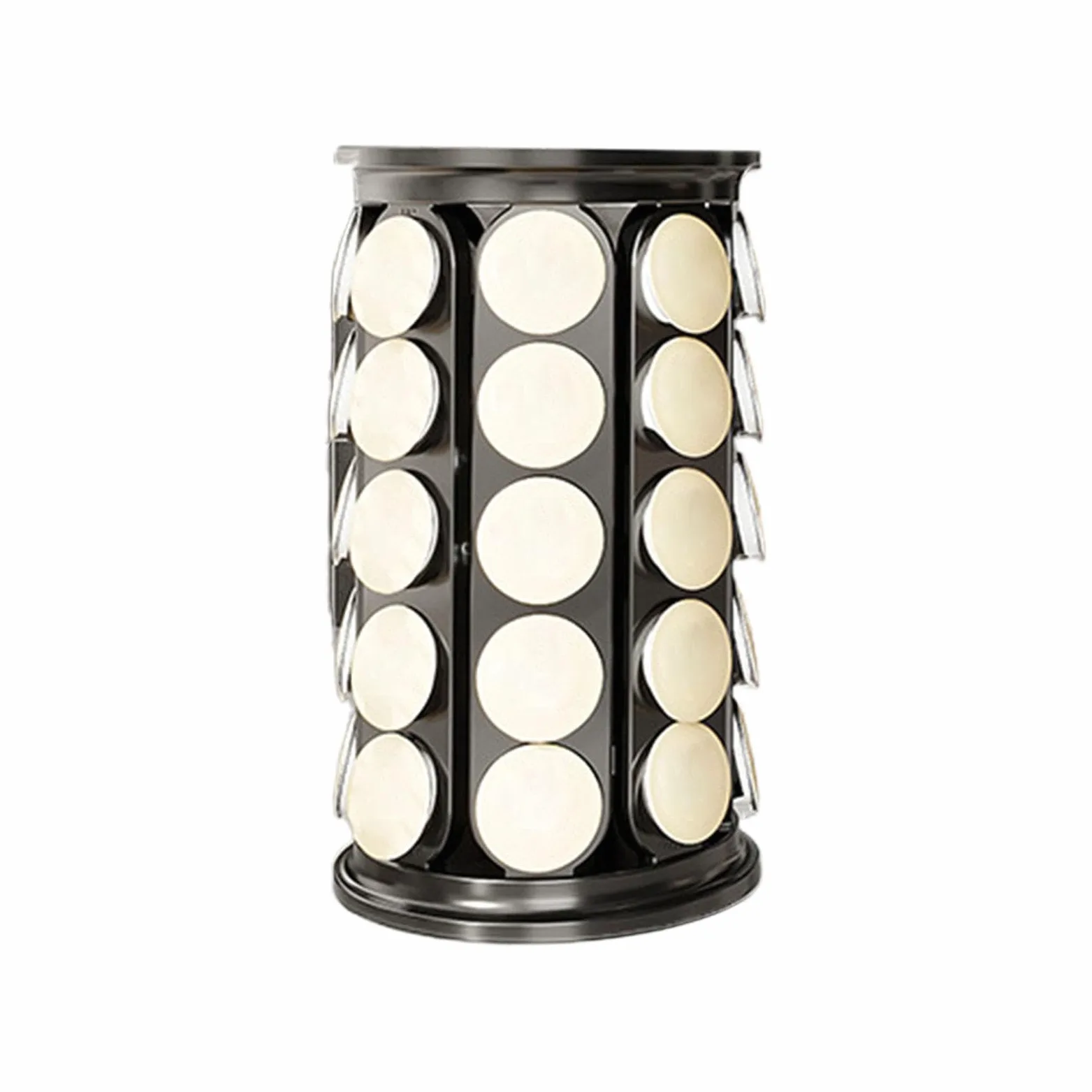 Cápsulas de Café Almacenamiento Organizador Giratorio Dispensador | Soporte Giratorio para Cápsulas de Café Rotativo para Encimera, Mostrador, Cocina, Hogar, Apartamento, Restaurante, Hotel,