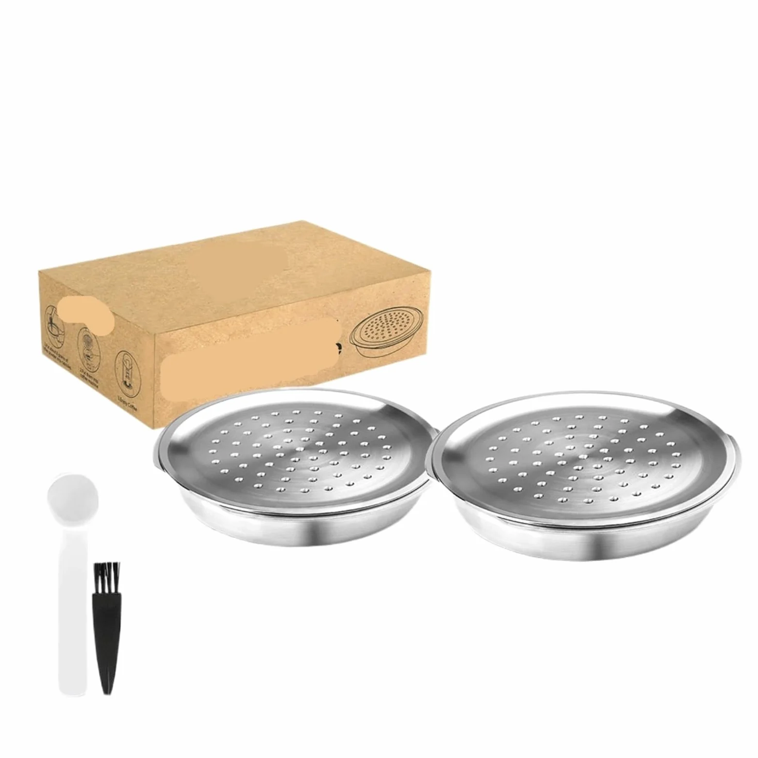 Compatible Con Senseo, Filtros De Café Reutilizables Recargables De Acero Inoxidable, Cápsulas De Café Reutilizables(5PCS)