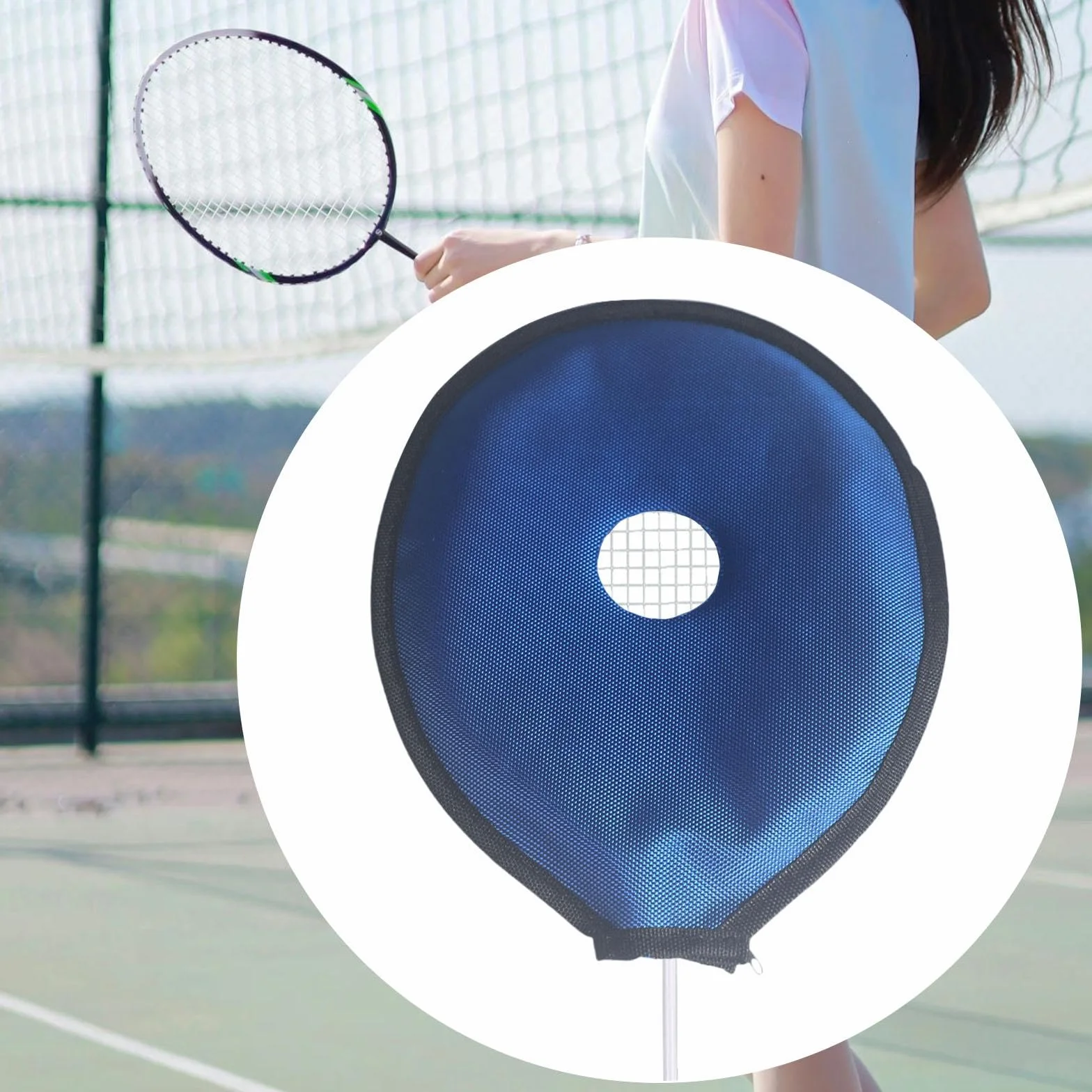 Kowaku Funda para Cabeza de Raqueta de Bádminton, Resistente, Azul