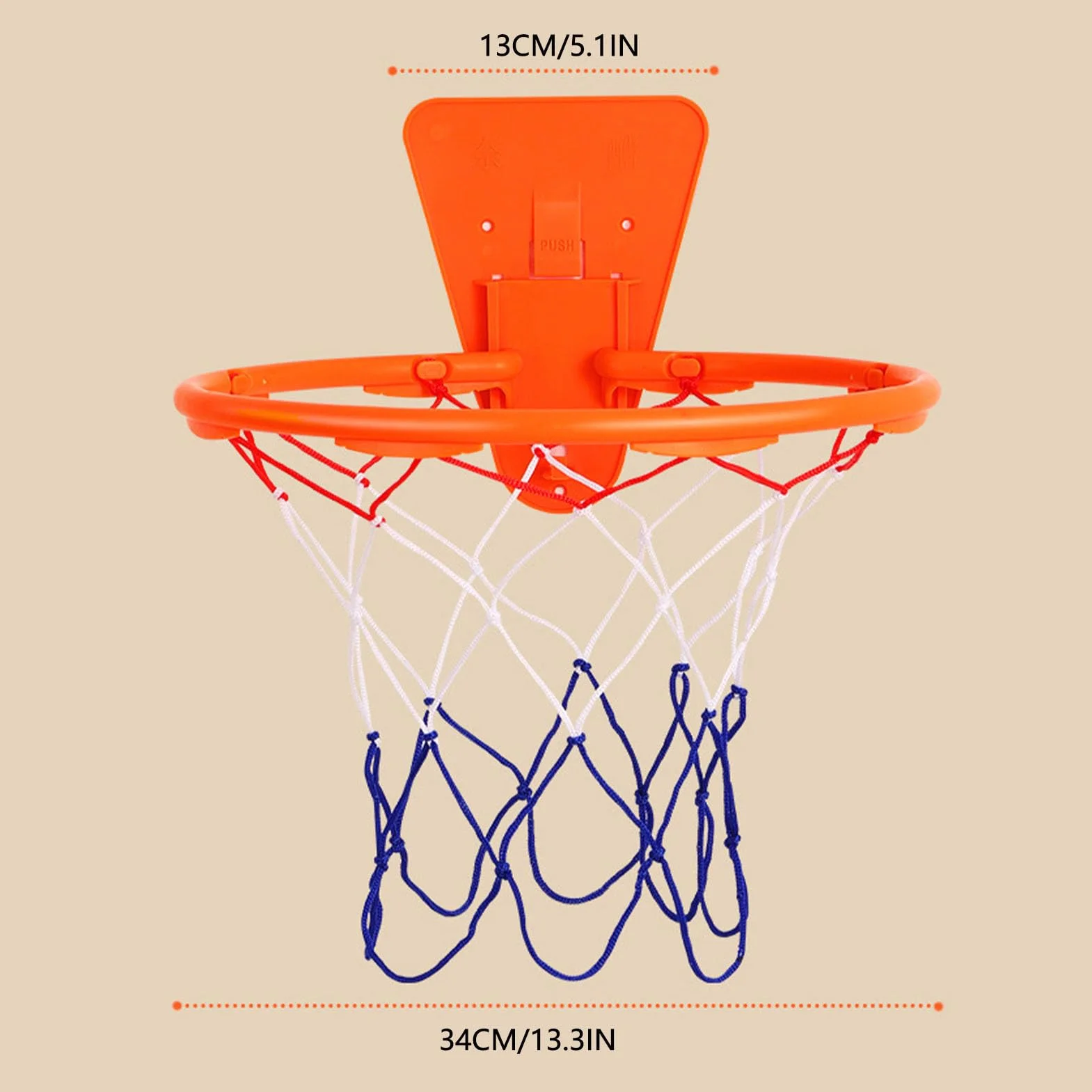 Aro de Baloncesto para Niños Montado en la Pared, Canasta Portátil para Puerta, Interior y Exterior