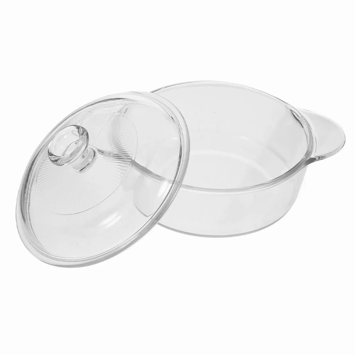 Bol de Vidrio Resistente al Calor de 1.7 litros con Tapa Transparente, Adecuado para Ensaladas y Postres, Duradero y Fácil de Limpiar para Uso Diario