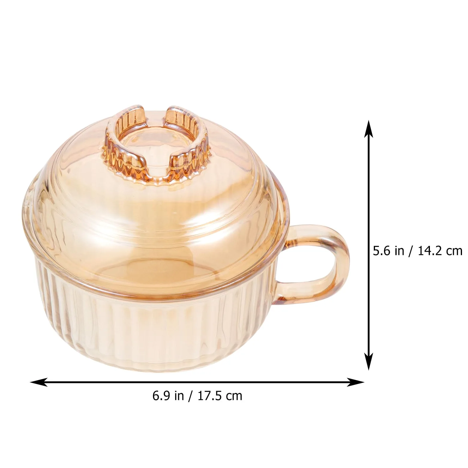 Housoutil Tazón de Vidrio para Sopa con Tapa, Práctico y Resistente, Diseño Delicado para Uso en Casa y Restaurantes, Cuenco Multifunción para Ramen y Estofados