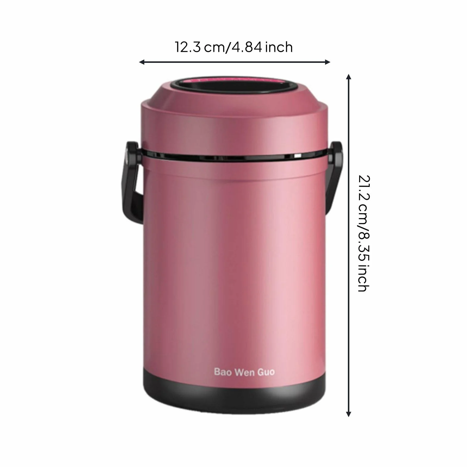 Contenedor Comida Térmica Acero Inoxidable Aislamiento Al Vacío Contenedor Térmico Acero Inoxidable Gran Capacidad Termo Comida, Rosa, Oro Rosa, 1.8L
