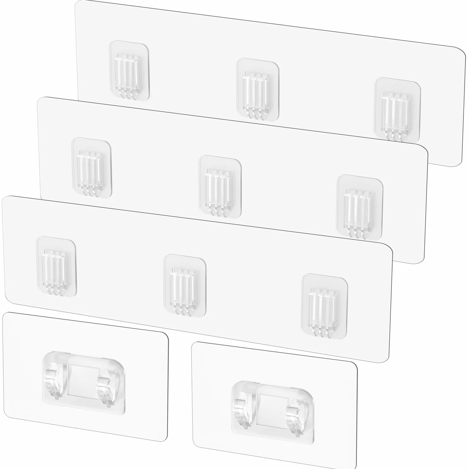 5 Piezas Ganchos Adhesivos para Estantes Ducha, Ganchos Adhesivos para Estanterias, Adhesivos Estanteria Baño, Gancho para Cesta Ducha (Adecuado para colgar tiras de metal)