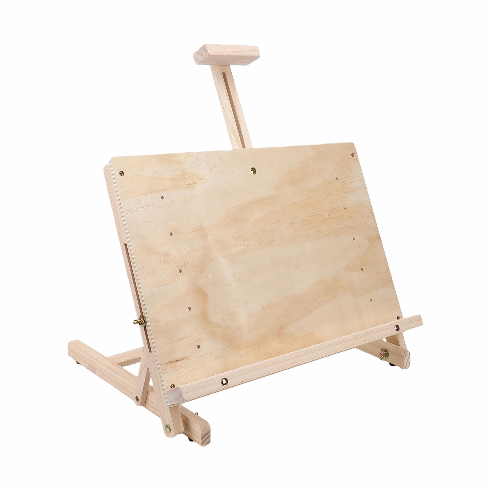 Yosoo Health Gear Caballete de Mesa, Caballete de Dibujo de Escritorio de Madera de Haya Ajustable, Soporte de Exhibición de Arte Portátil con de ángulo Ajustable para Pintar, Dibujar, Libros,