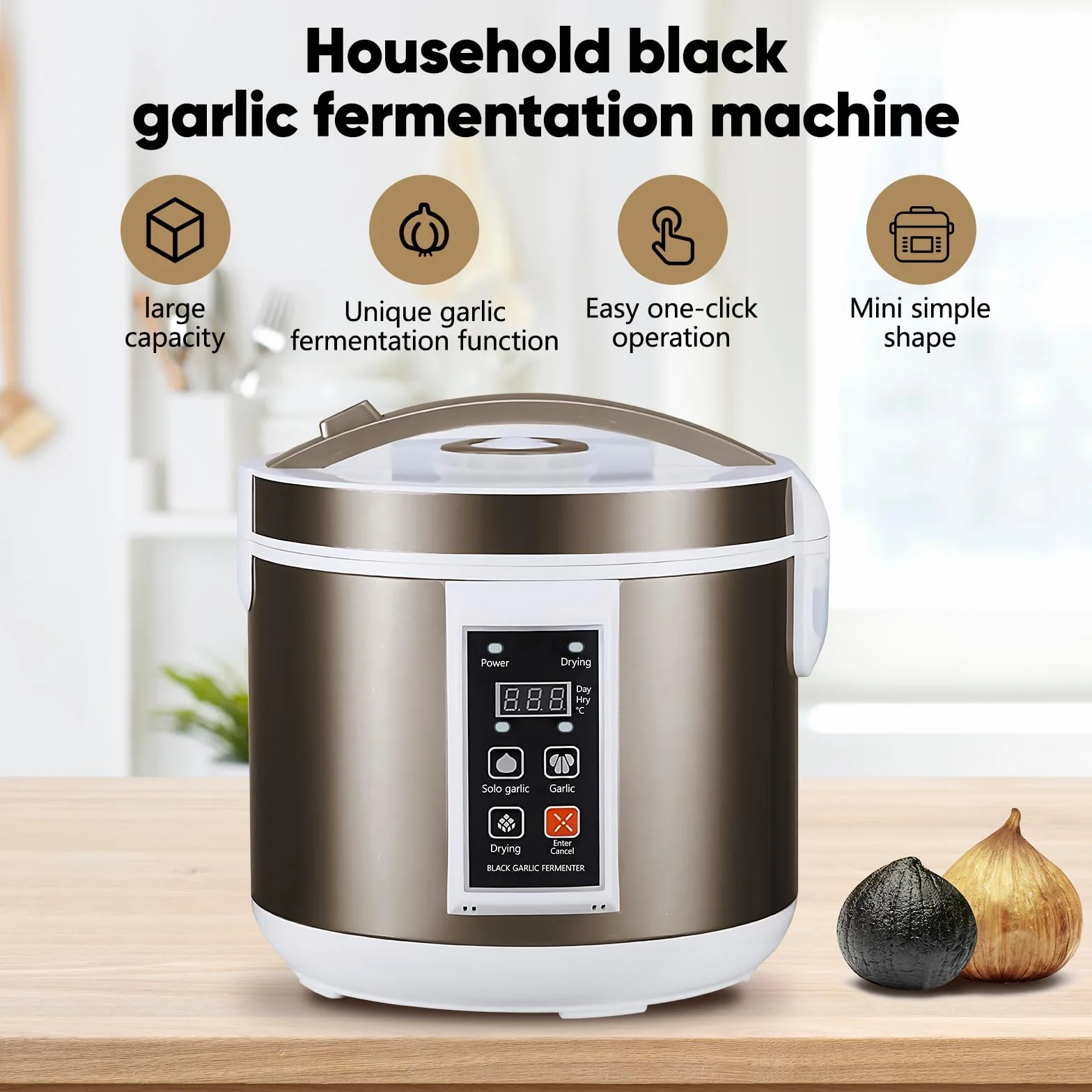 Fermento para yogurt Máquina,Máquina de fermentación de ajo negro,5L Automática Multifuncional Máquina de fermentación inteligente,máquina de encurtidos,máquina de fermentación de cocina DIY