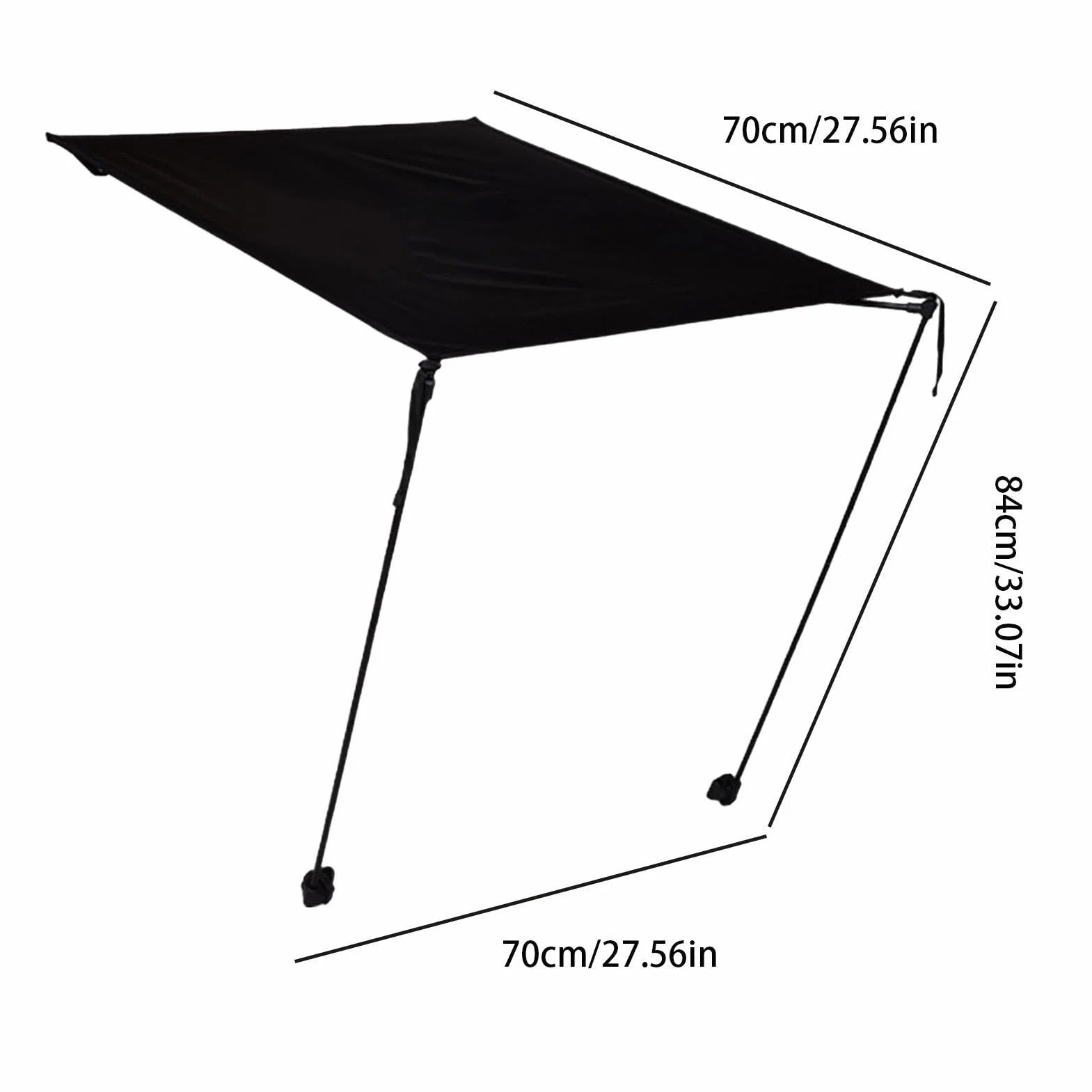 Toldo Plegable De Silla Parasol Cubierta Solar para Playa, Pesca, Senderismo, Jardín