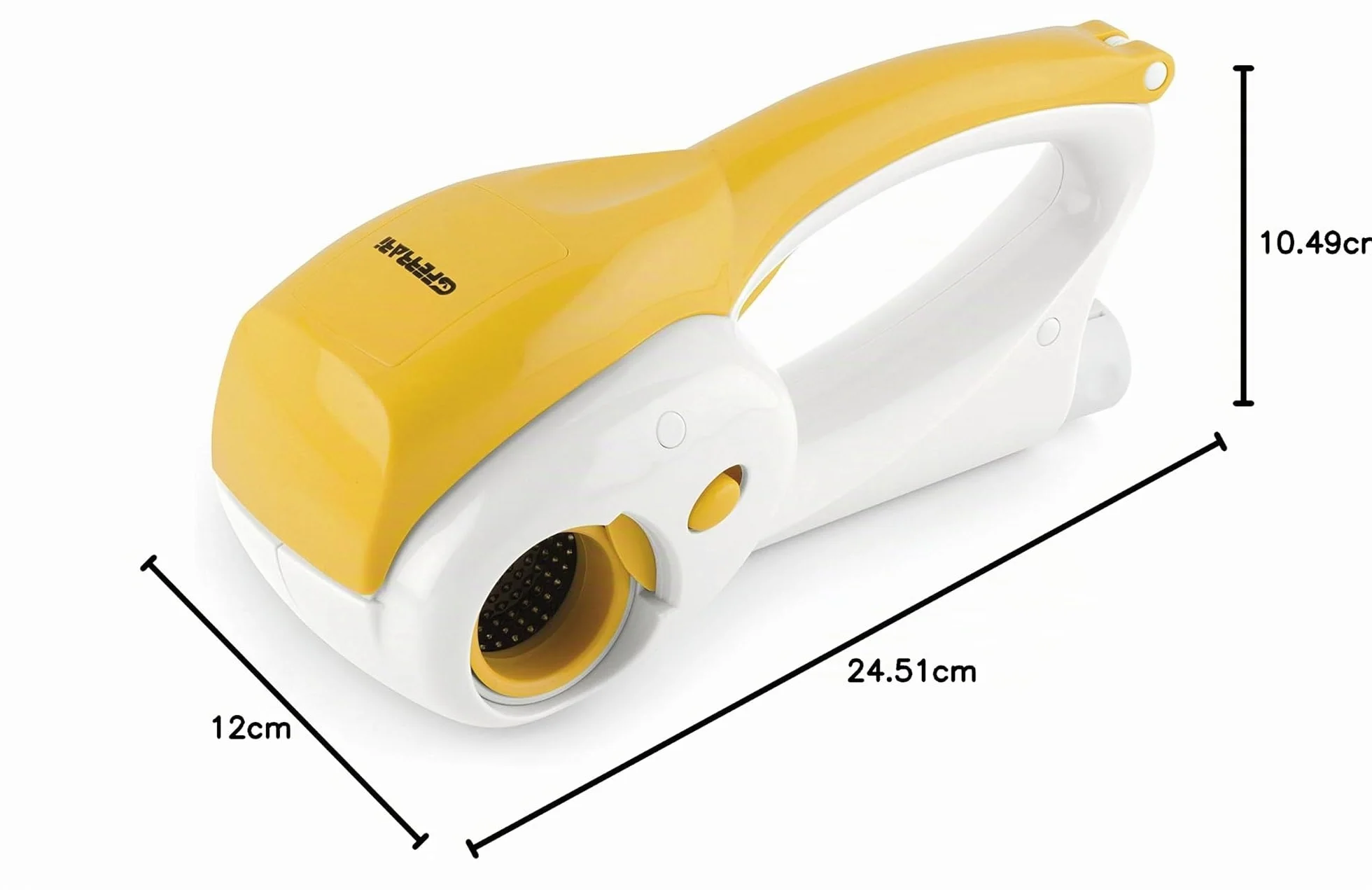 G3 Ferrari G20065 ''Parmino'' Rallador recargable, 12W, 2 rulos de Acero inoxidable, Blanco/Amarillo