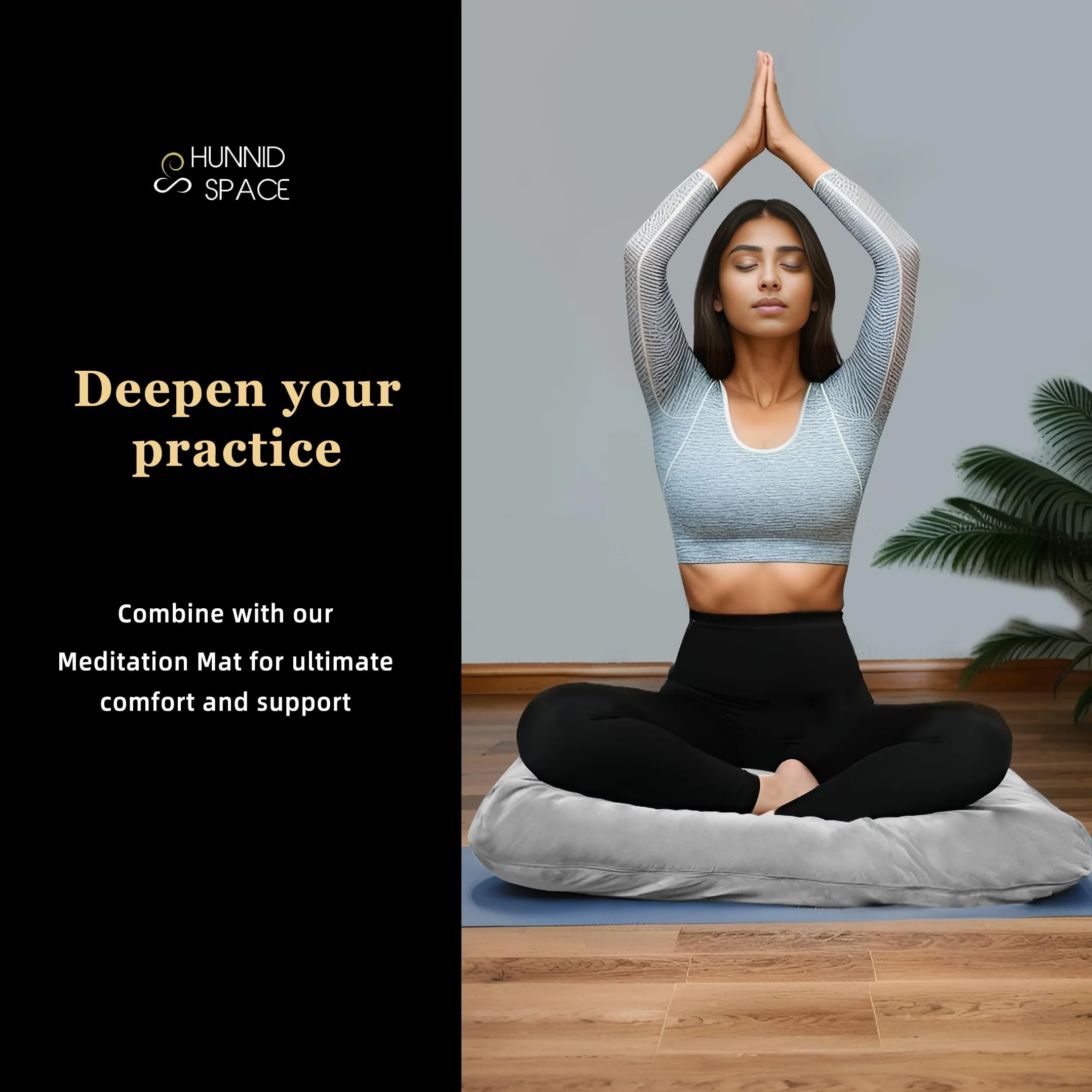 Cojín de meditación con Cascos de Trigo sarraceno y Mezcla de Espuma de Memoria Desmontable Lavable Cubierta Corta de Felpa Base antideslizpara Yoga, hogar, Oficina y Uso Multi-Escenario