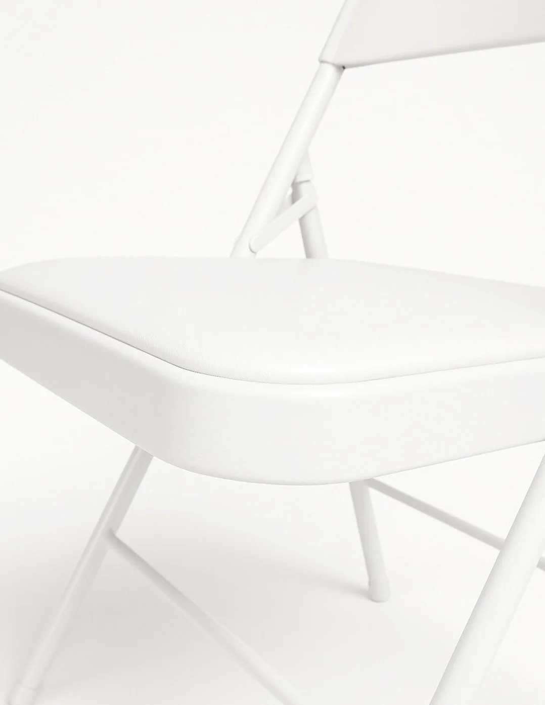 Jardin202 - Silla Metálica Acolchada Plegable 80x46x46 cm | Ideal para Hogar y Eventos | Unidad (Blanco)