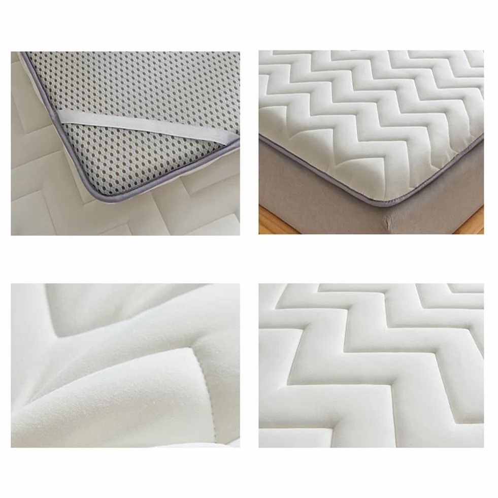Colchón de futón japonés plegable para viajes, tatami, camping, suelo, dormitorio universitario, colchón plegable portátil (blanco, 90 x 190 cm)