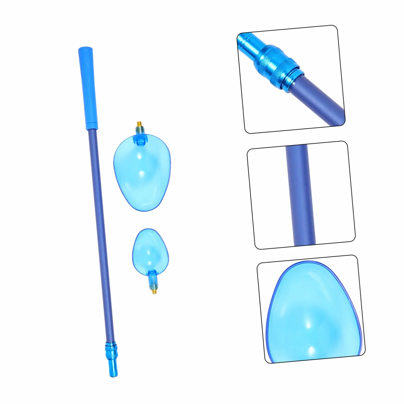CLISPEED Cucharas para Arrojar Cebo de Pesca 3 Piezas con Mango de Dos Secciones y Cabeza Removible de PC Antideslizante