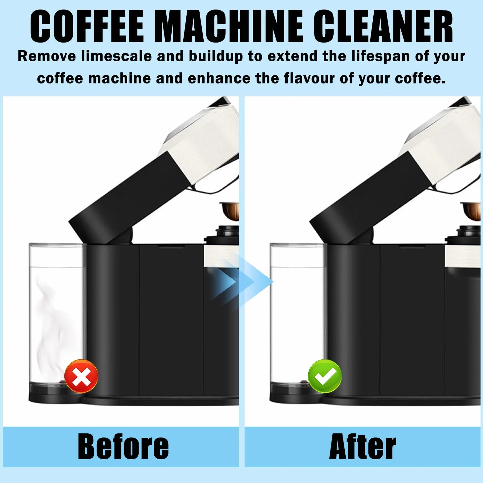 SCENTORINI Pastillas de Limpieza Para Cafeteras Automáticas 24 Unidades– Apto Para Todas Máquinas de Café con Depósito De Agua, Compatible Con Siemens, Jura, Delonghi, Bosch, Melitta, WMF, Miele