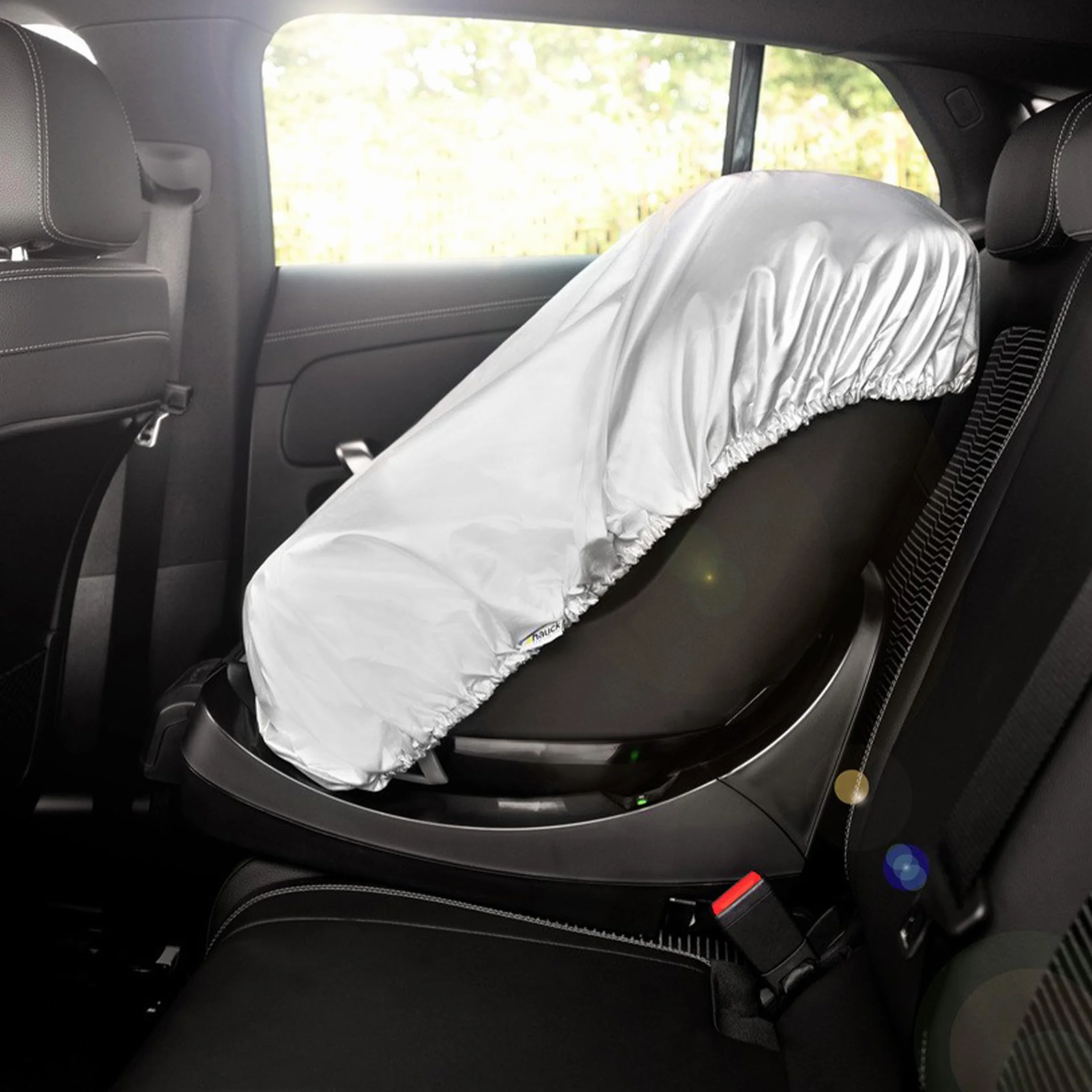 Zamboo Funda Silla Coche Bebe Universal - Protector Térmico Compatible con Maxi-Cosi - Cybex - Chicco y Sillas a Contramarcha y Asientos Infantiles de Grupo 0 1 2 3 - Bolsa Incluida - Plateado