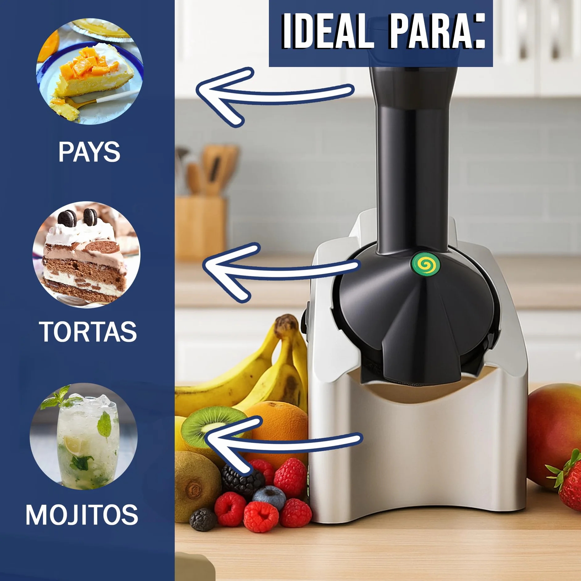 Yonanas 1600 Heladera, Aluminio, Plateada