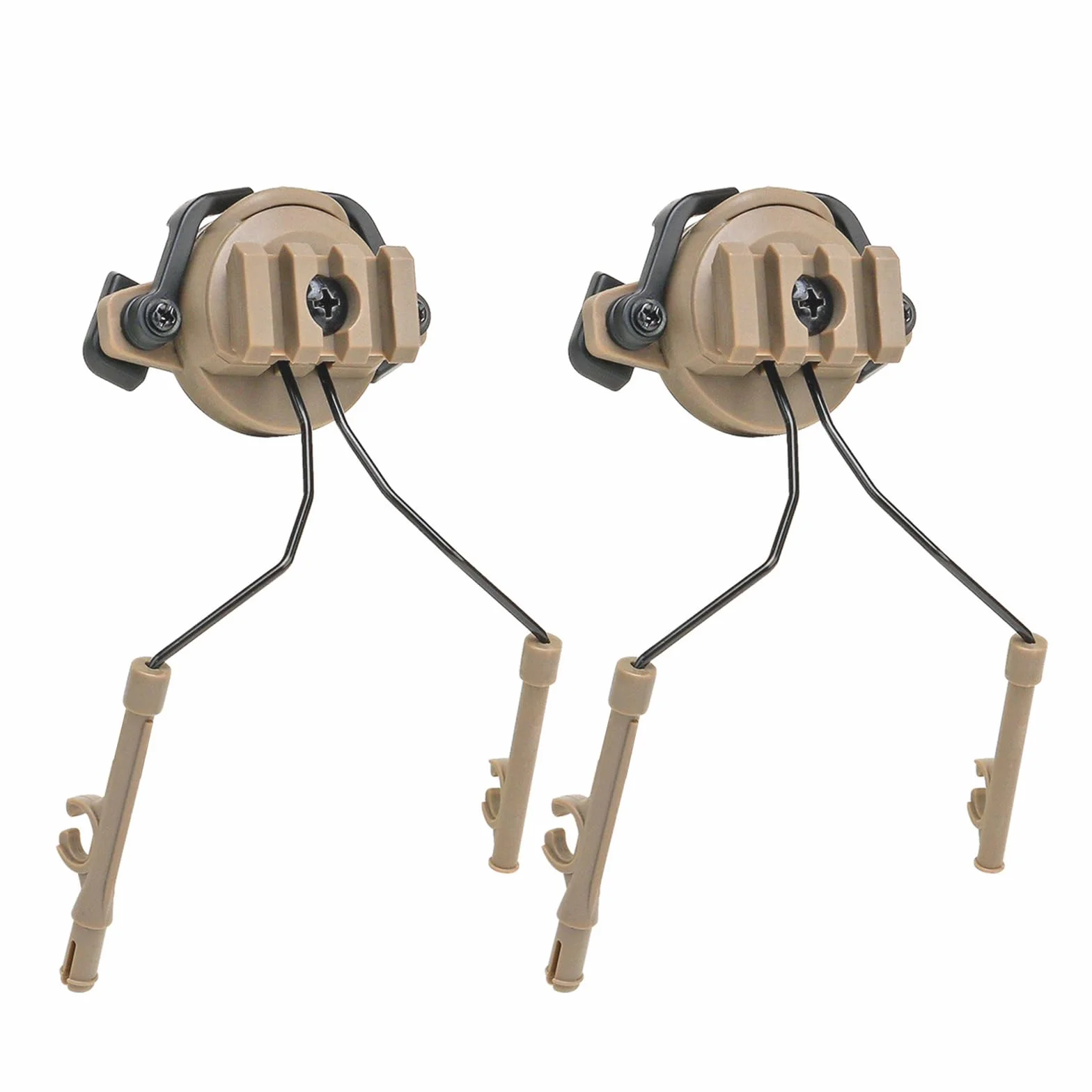 Juego de 1 par de adaptadores de carriles para cascos tácticos para Airsoft, soporte ajustable de 19 a 21 mm