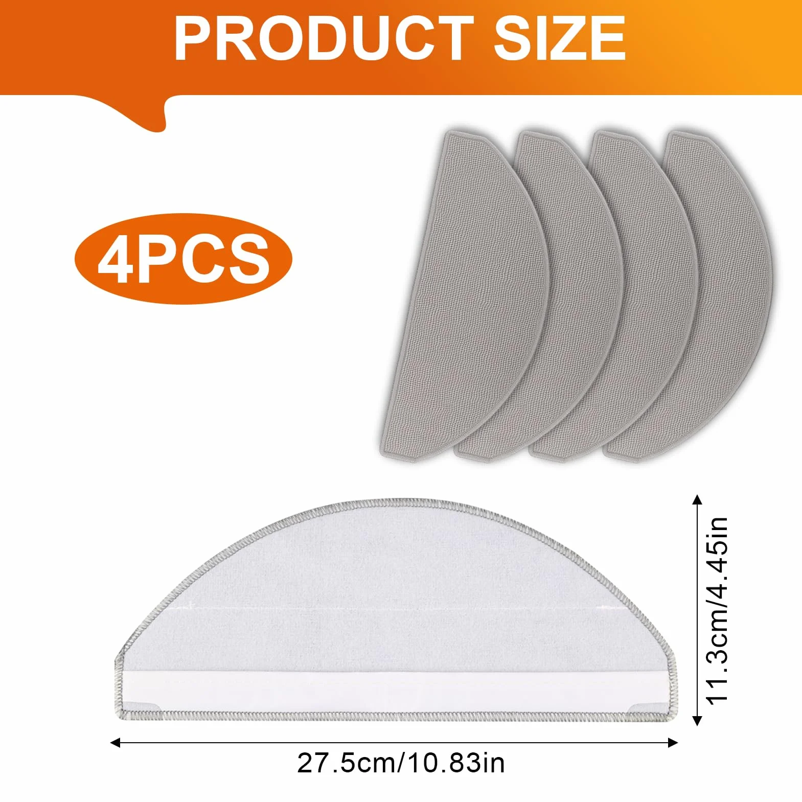 4 Piezas Mopas de Microfibra Compatible con Xiaomi S20 E10 Mijia Mop 3C C103 Plus B112 Paquete de Paños de Reemplazo Aspiradora Robot Reutilizable para Aspiradora Repuesto Eficaz Compatible con Xiaomi