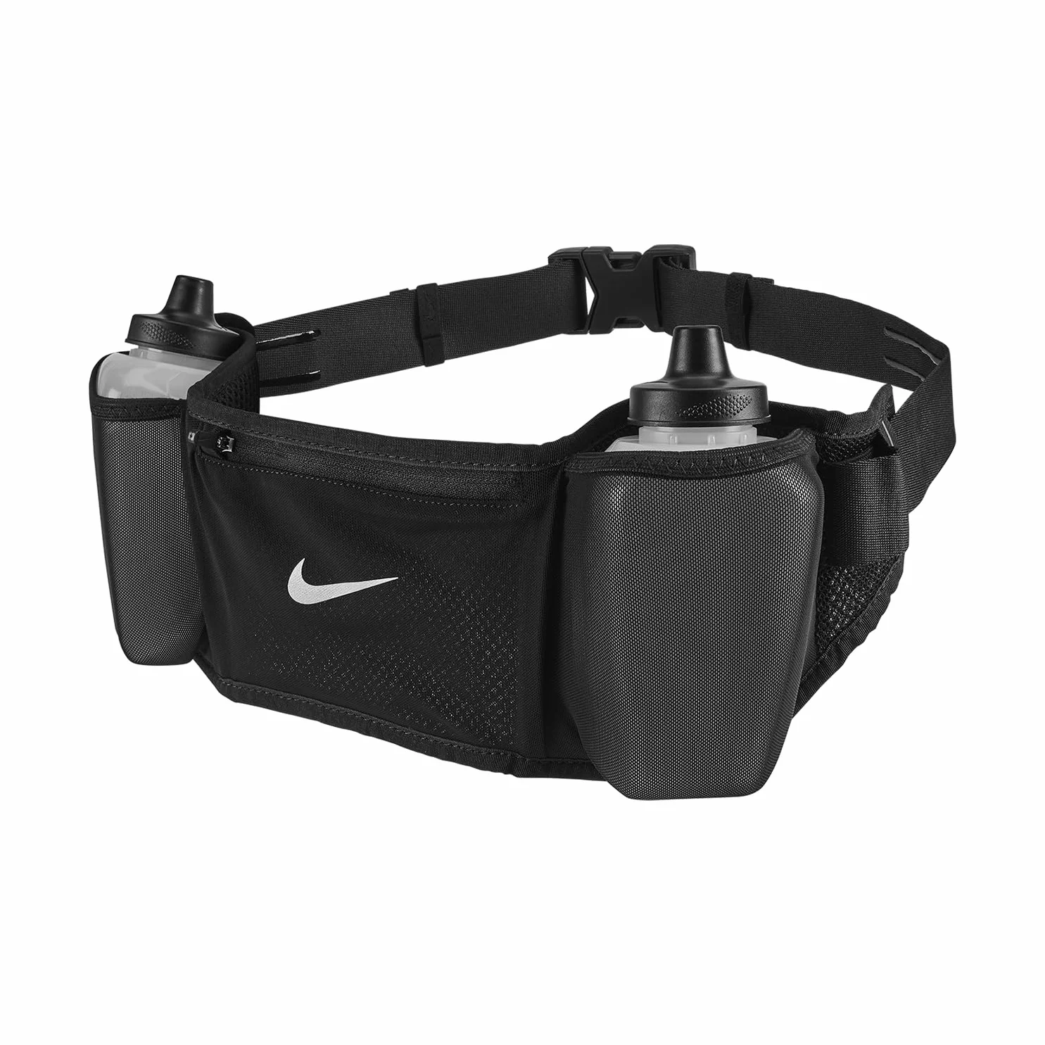 Nike Flex Stride Dbl Cinturón de Botellas Black/Black/Silver 709ml