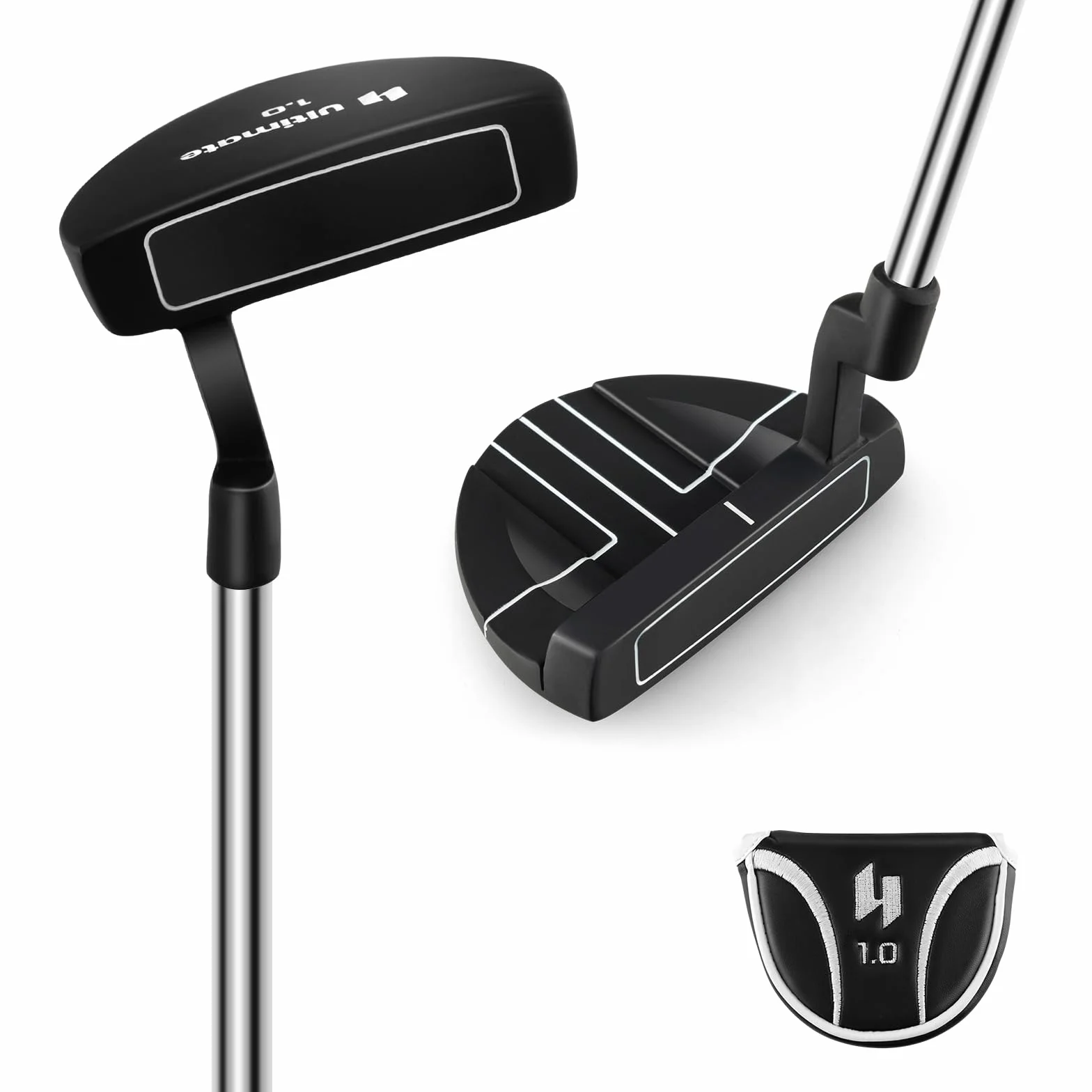 COSTWAY Putter Golf Mazo 89 CM Líneas de Alineación Palo Diestros