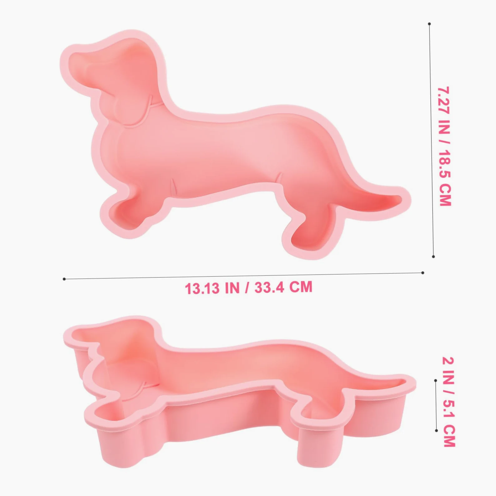 2 Moldes de Silicona Resistentes Forma de Perro y Antiadherentes para Hornear Postres y Dulces Perfectos para Fiestas y Repostería DIY
