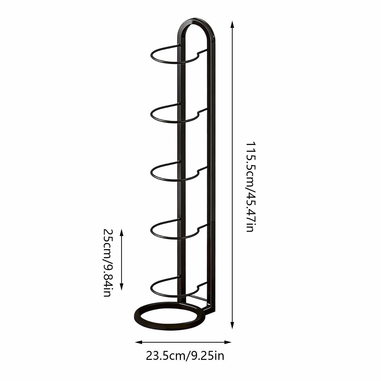 Estante de almacenamiento de baloncesto de 5 niveles - Soporte vertical para pelotas deportivas de voleibol y fútbol