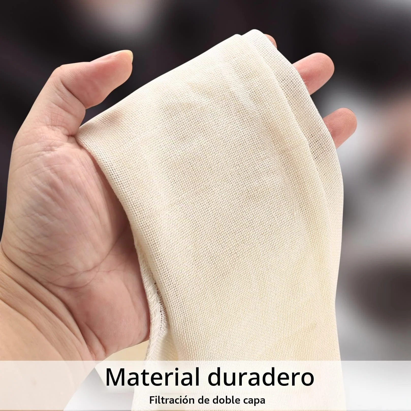 4 Piezas Telas Filtrantes Reutilizable, Paños de Muselina para Cocinar, 50 x 50 cm Tela para Queso de Algodón, Filtro de Algodón para Colar Leche de Almendras, Zumos, Batidos de Frutas