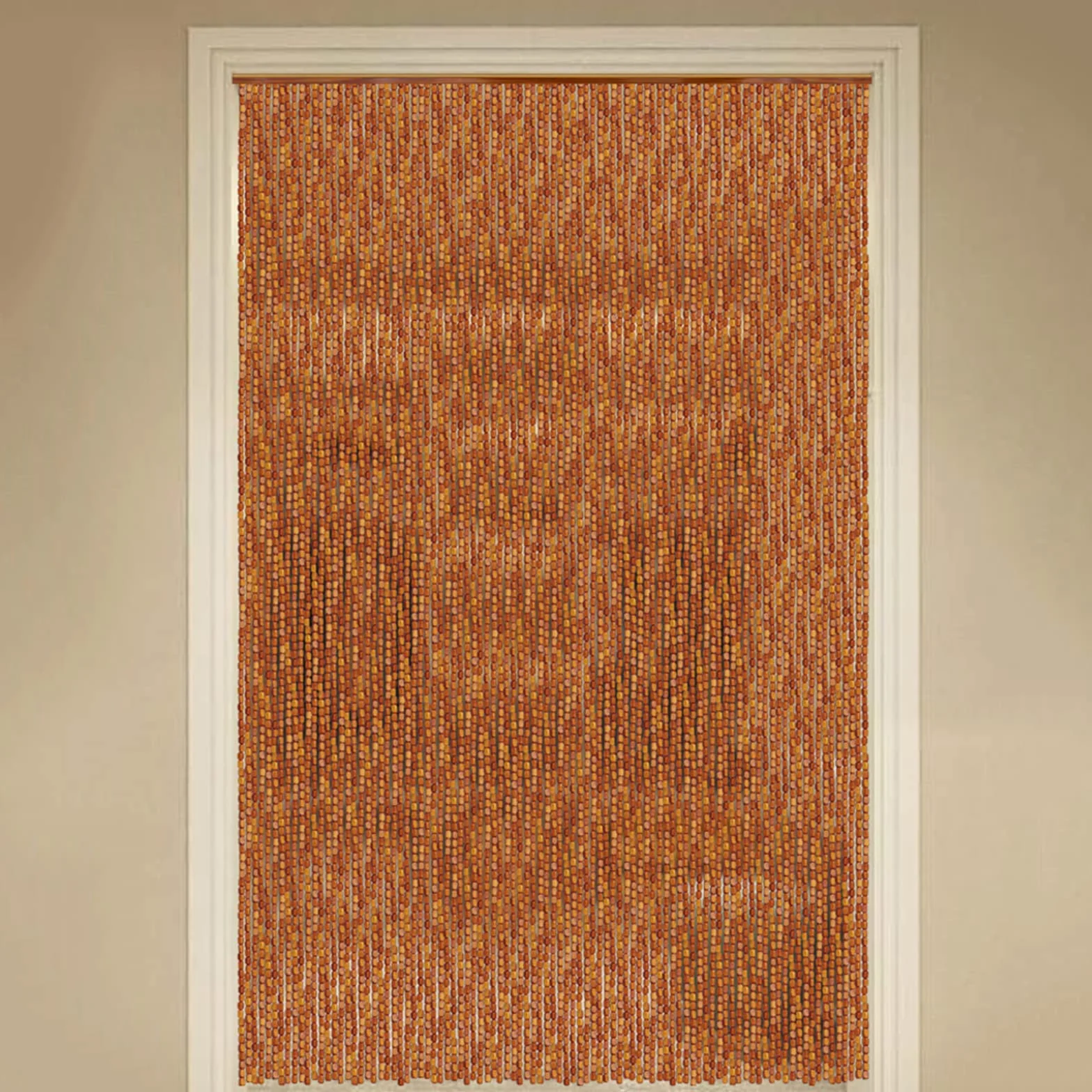 Cortina de cuentas para puertas y separadores de habitaciones, partición decorativa colgante con cuentas de bambú de madera natural, diseño personalizable para decoración del hogar