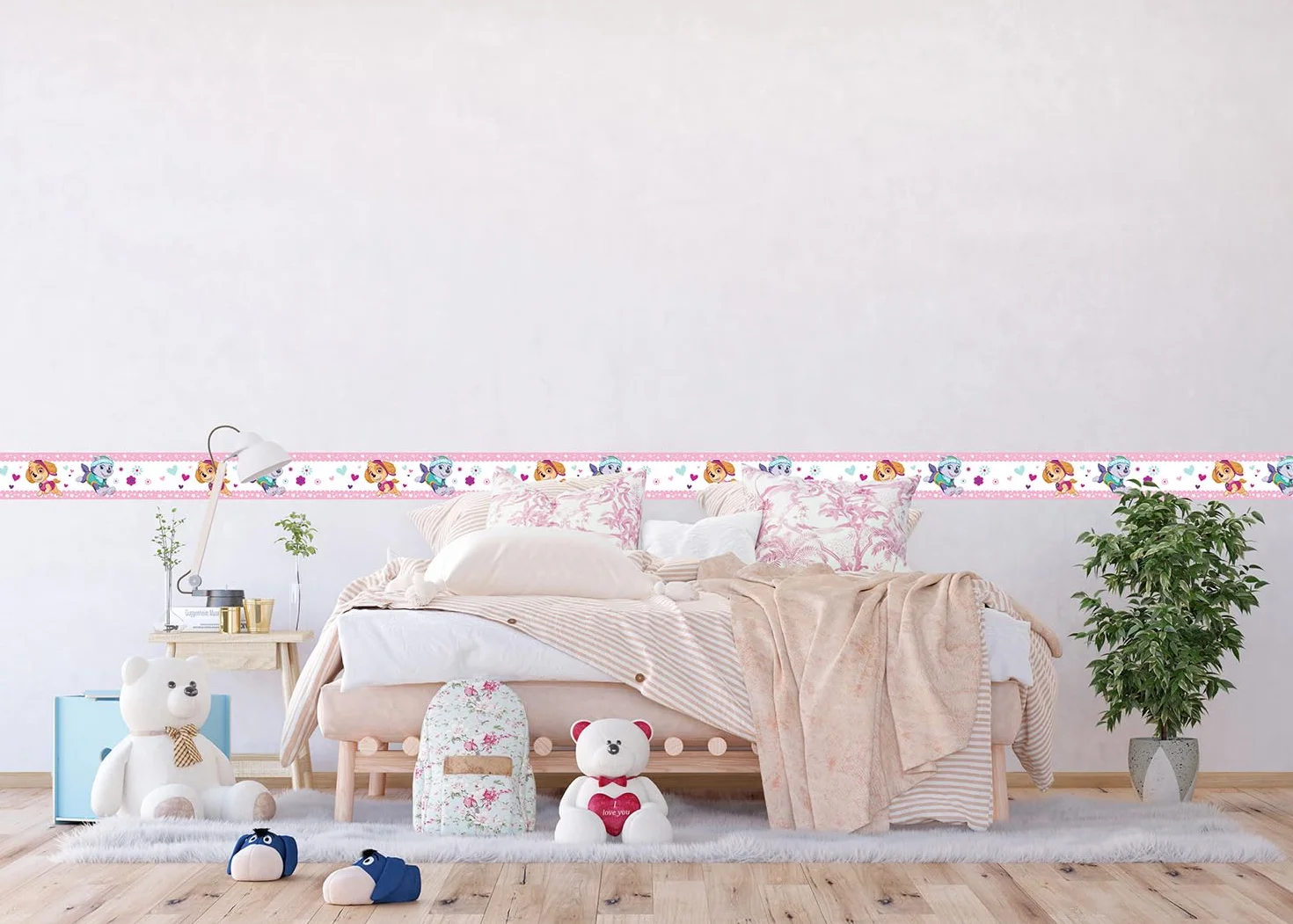 Cenefa autoadhesiva de la Patrulla Canina Pup Power para habitación infantil, de AG Design 500 x 14 cm | AWBD 8014