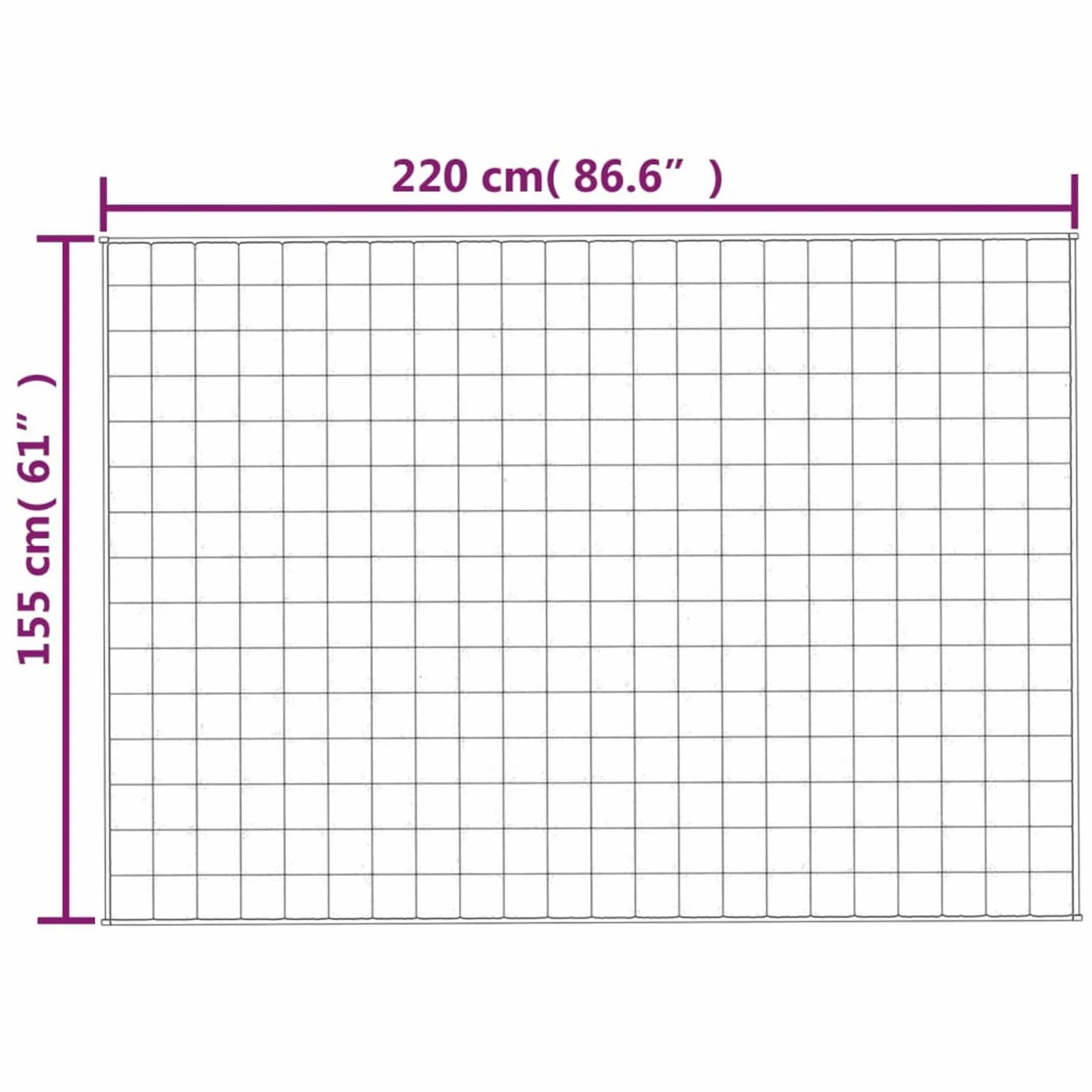 Gecheer Manta ponderada gris 155 x 220 cm 7 kg Tela-PLT1228